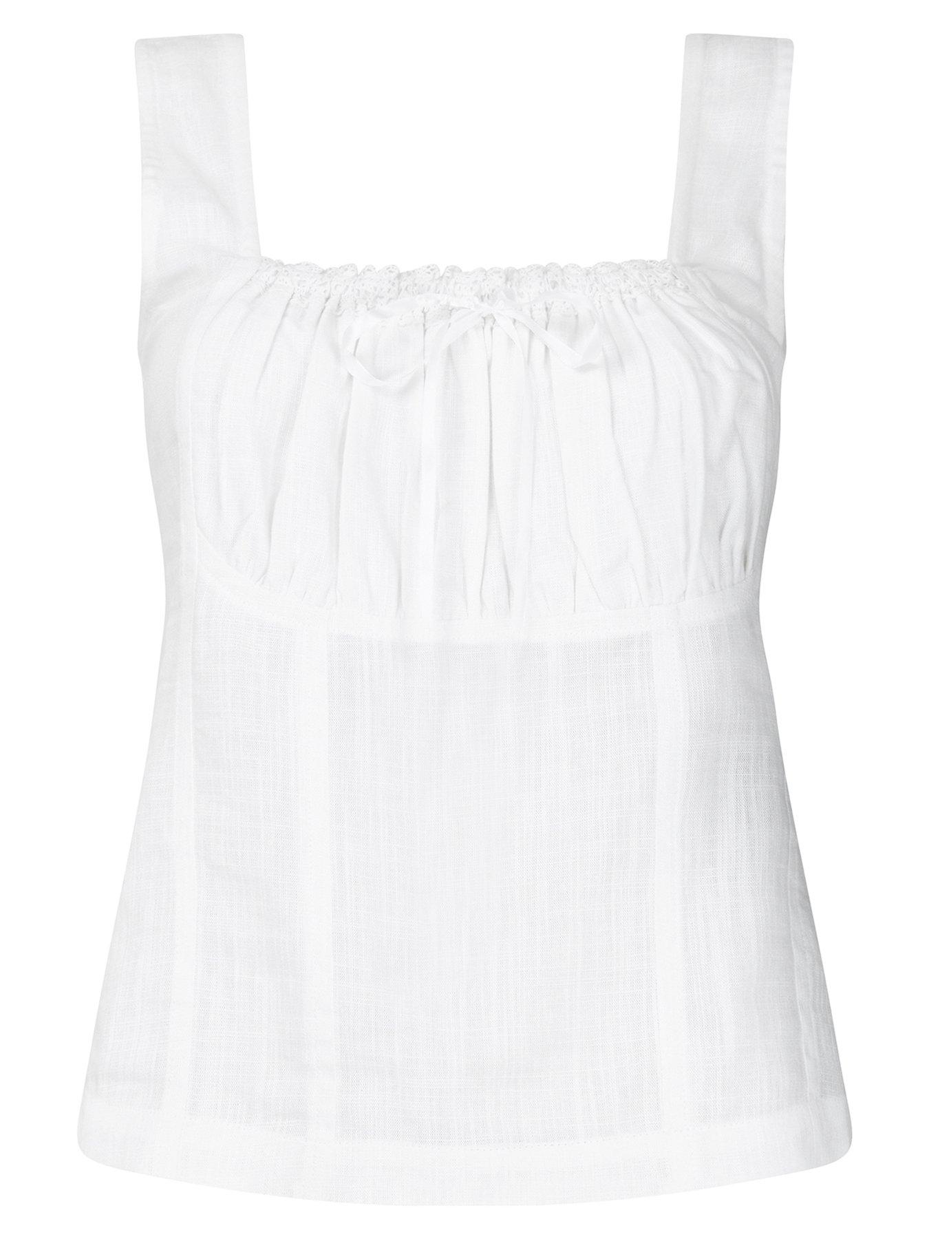 Image 5 of 5 of Joe Browns Linen Blend Summer Top - White