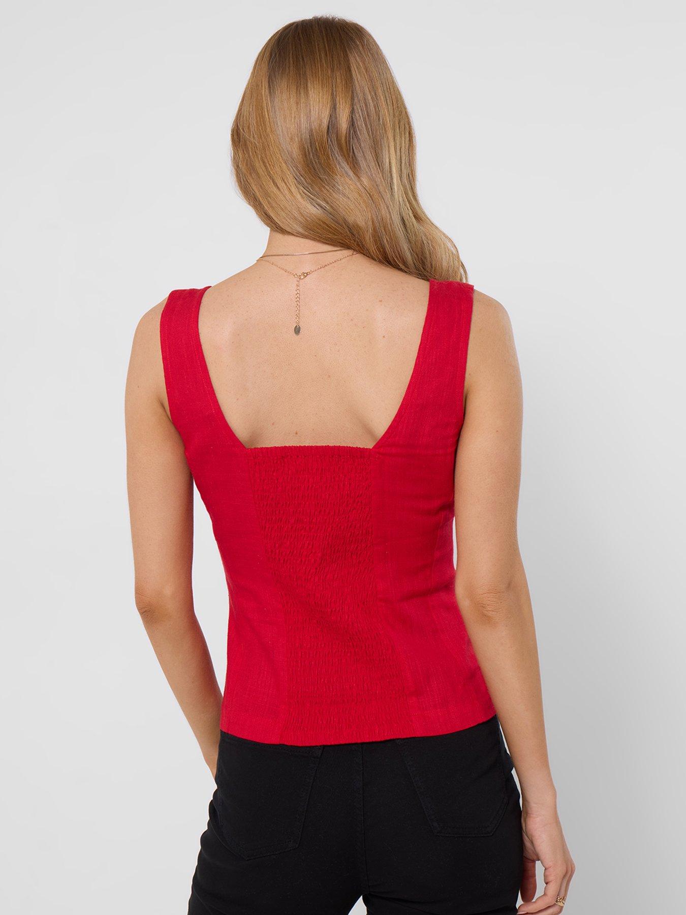Image 2 of 5 of Joe Browns Linen Blend Summer Top - Red