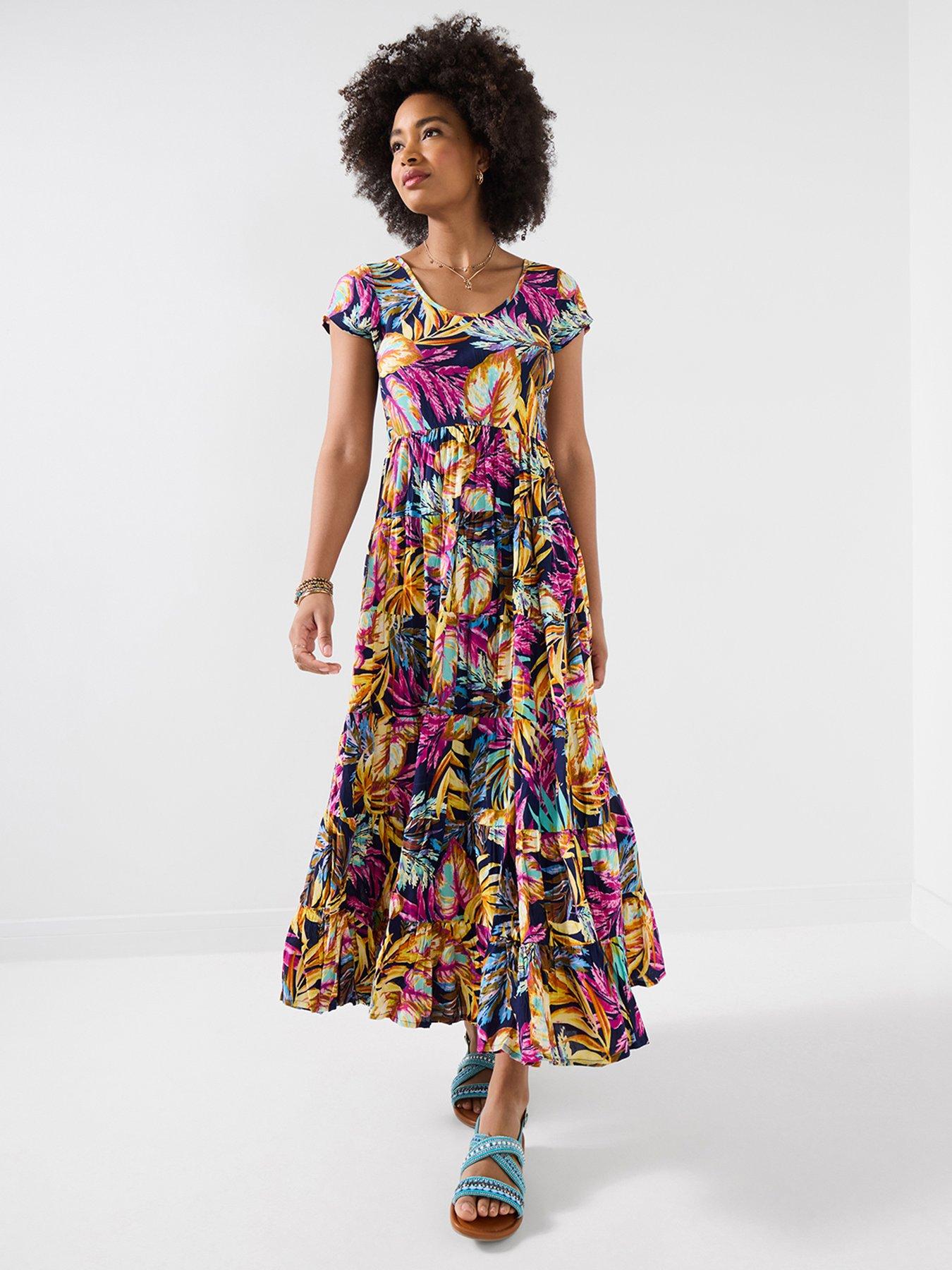 Joe Browns Tropical Island Crinkle Maxi Dress