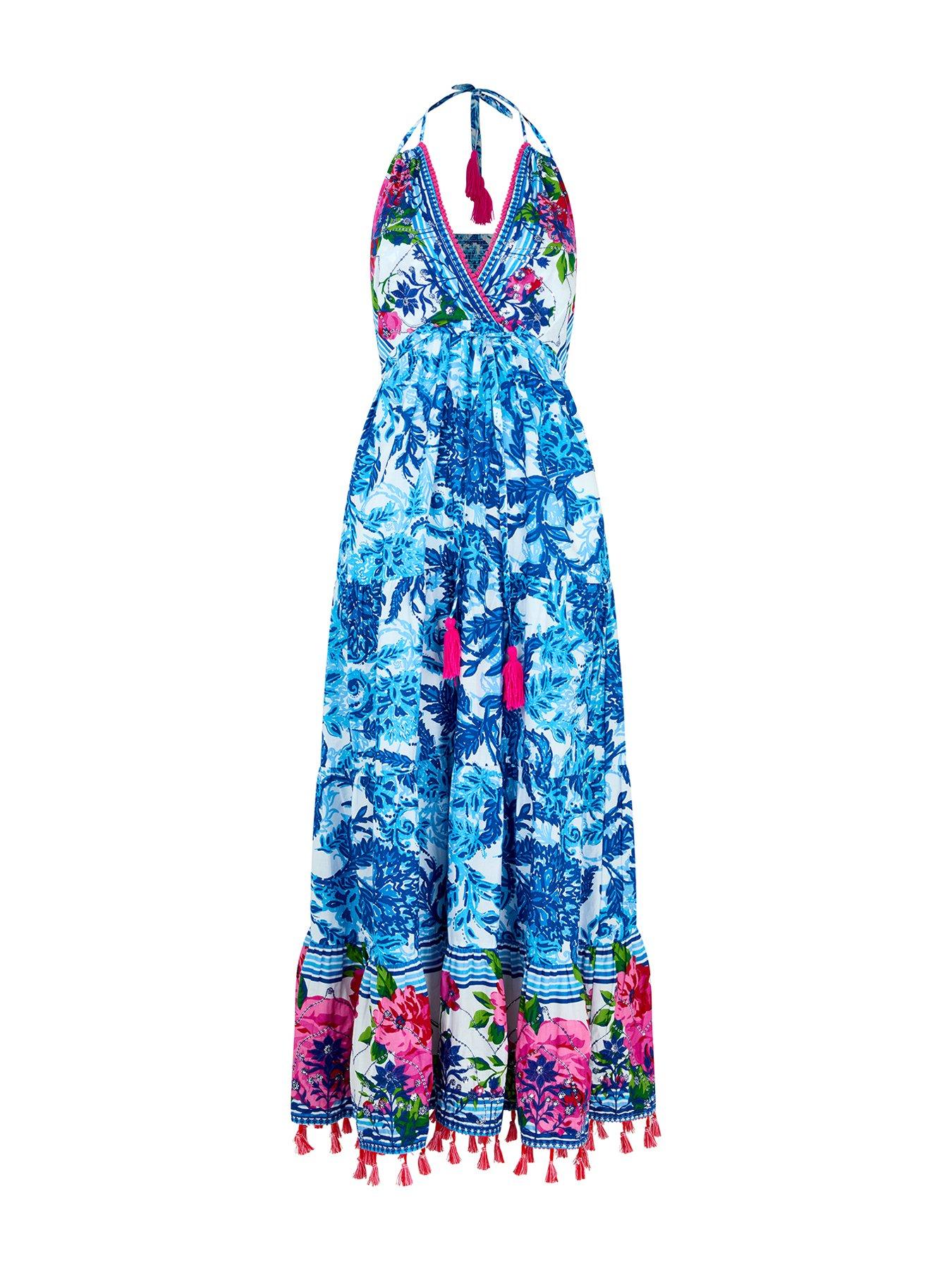 Image 5 of 5 of Joe Browns Arabella Sequin And Embroidered Maxi Dress - Blue