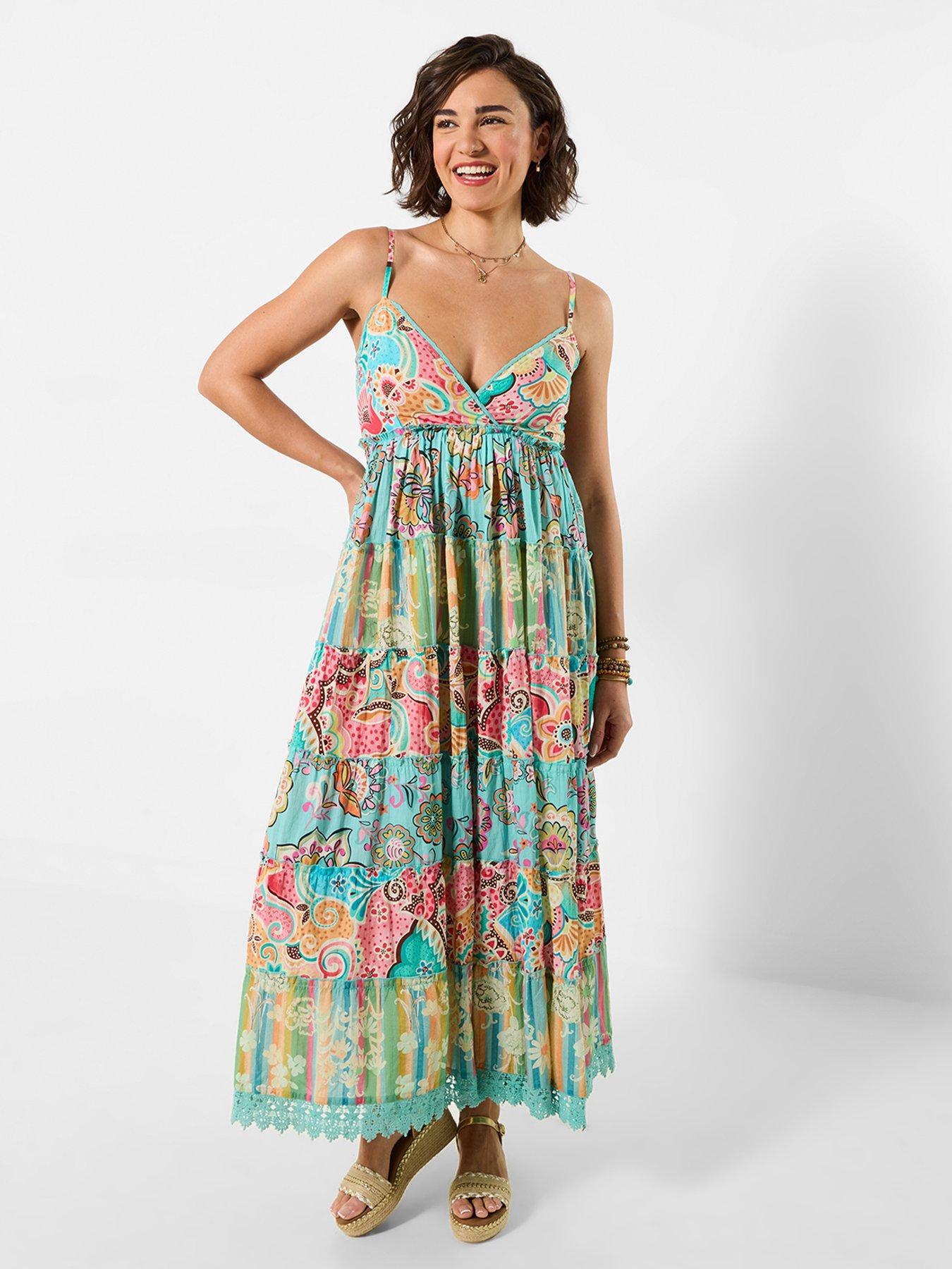 Joe Browns Summer Solstice Tiered Maxi Dress - Blue