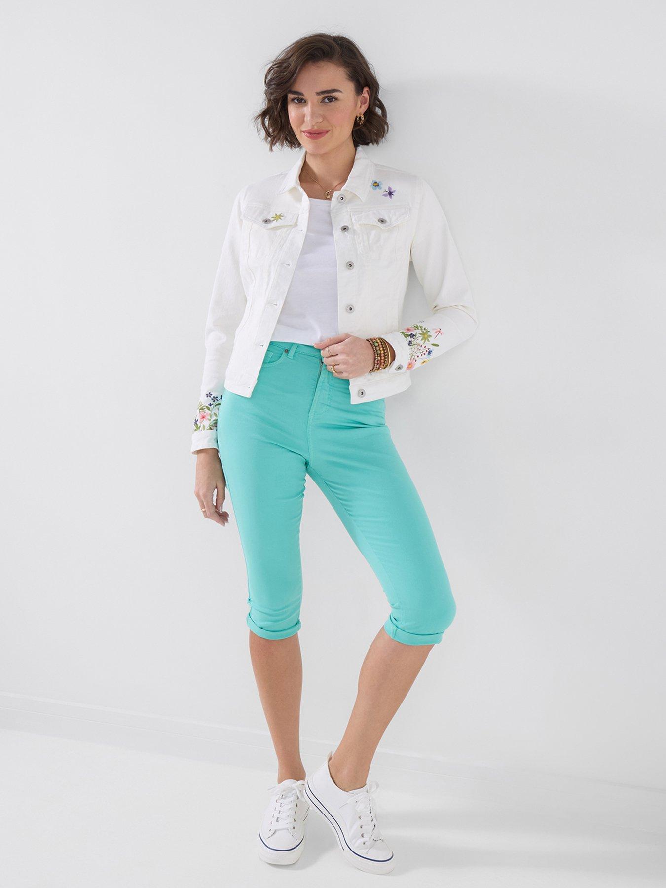 Image 1 of 5 of Joe Browns Spring Gardens Green Capri Pants