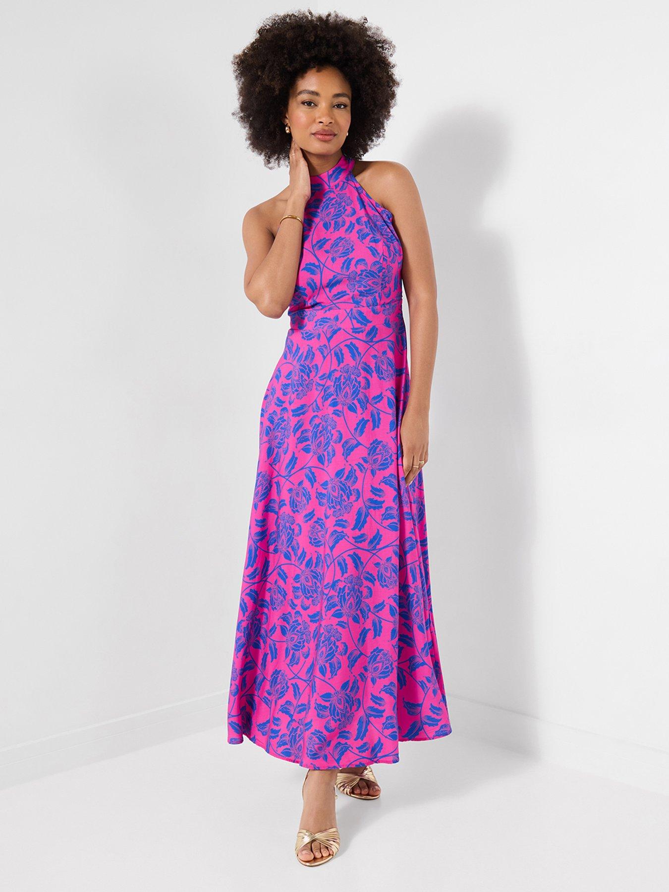 Joe Browns Remarkable Printed Halter Neck Dress - Pink
