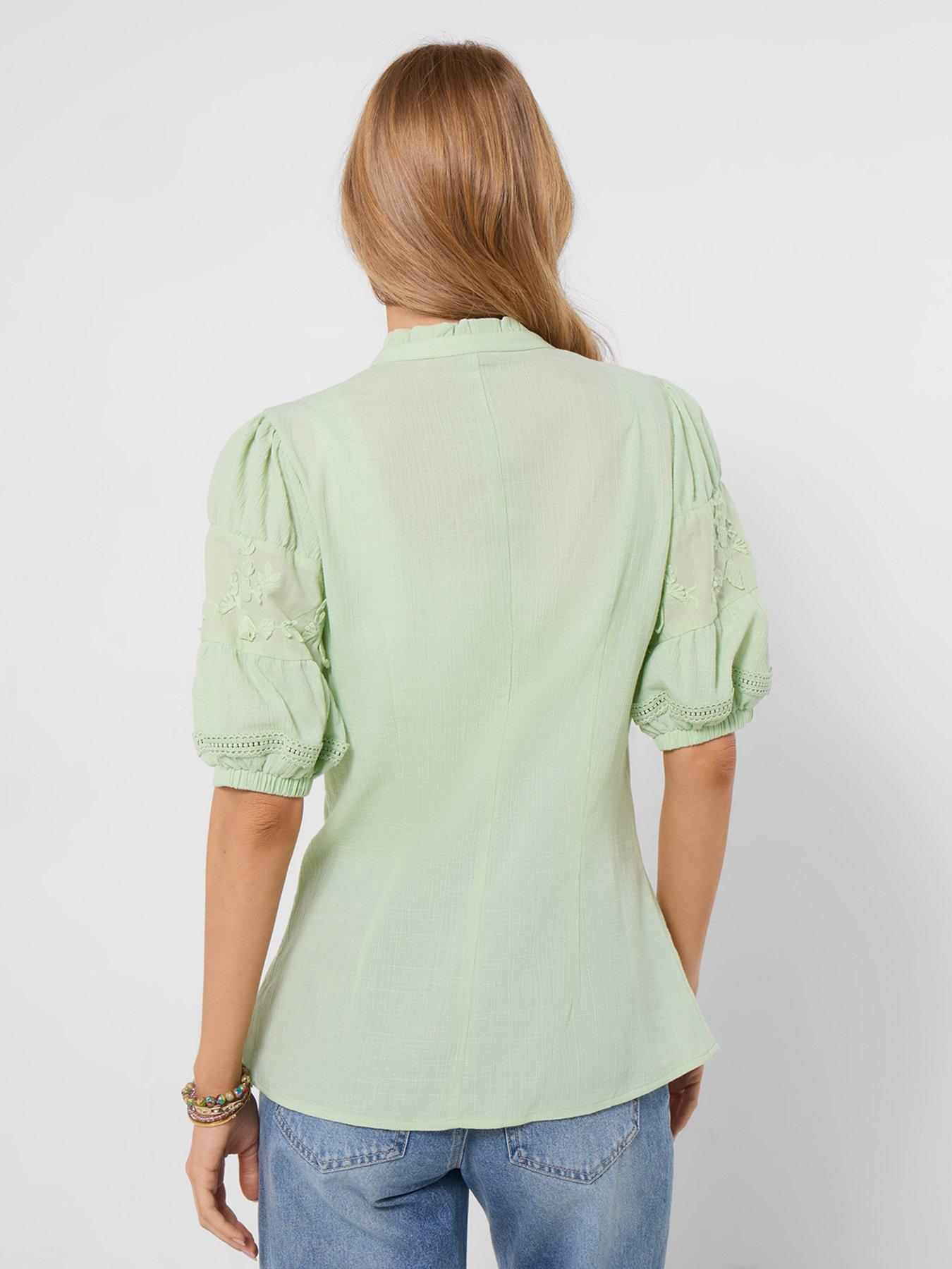joe-browns-patsy-embroidered-blouse-greenstillFront