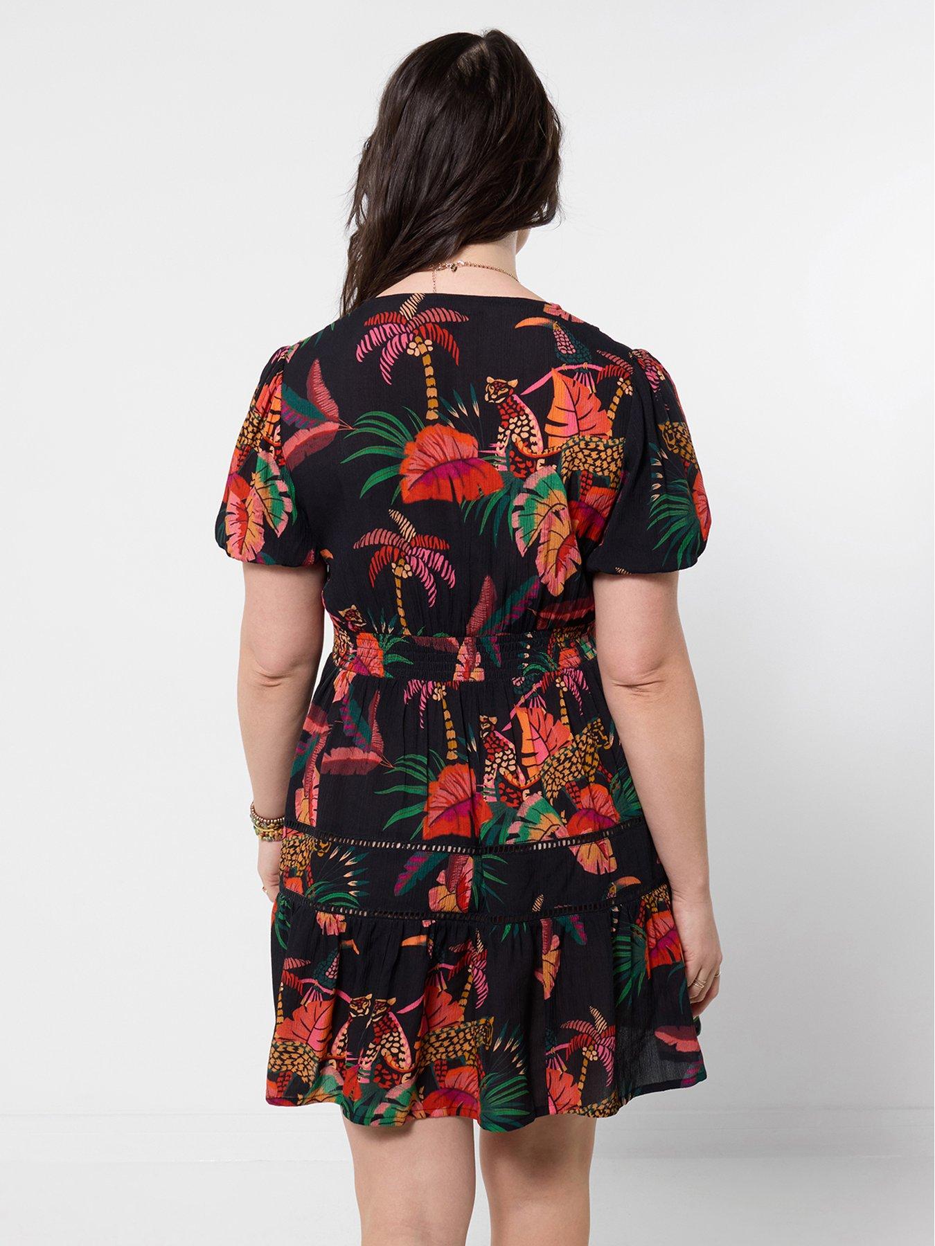Image 2 of 7 of Joe Browns Tropical Paradise Tunic Dress - Black