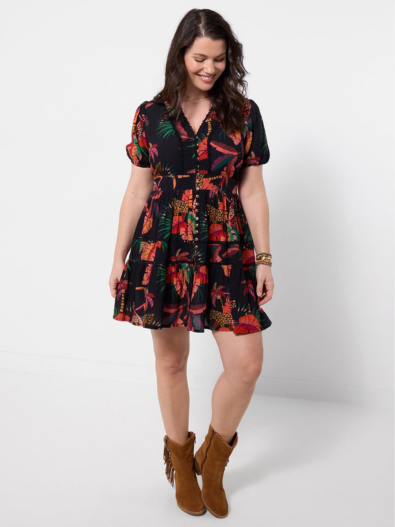 Image 4 of 7 of Joe Browns Tropical Paradise Tunic Dress - Black