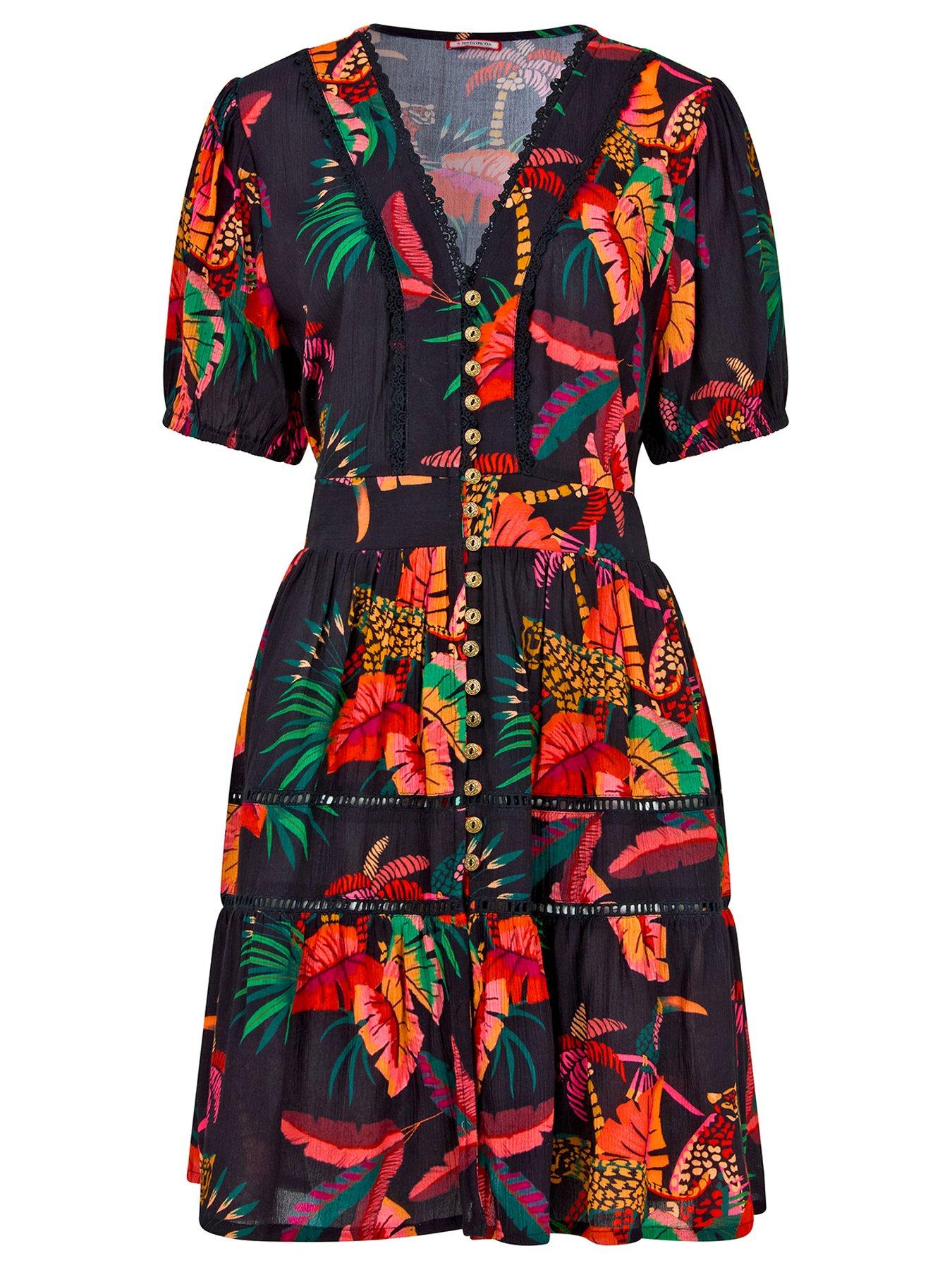 Image 7 of 7 of Joe Browns Tropical Paradise Tunic Dress - Black