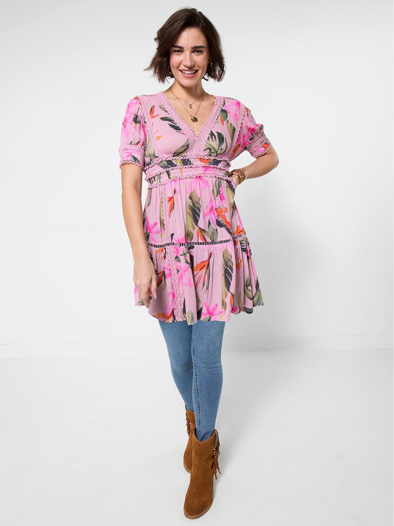 Image 3 of 7 of Joe Browns Dare To Be Different Tunic Dress - Pink