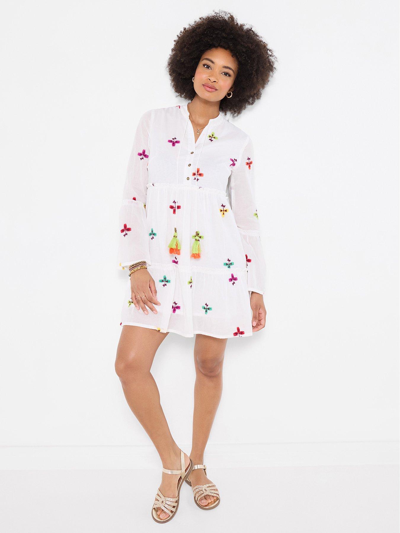 Image 3 of 6 of Joe Browns Fabulous And Free Boho Tunic Dress - White