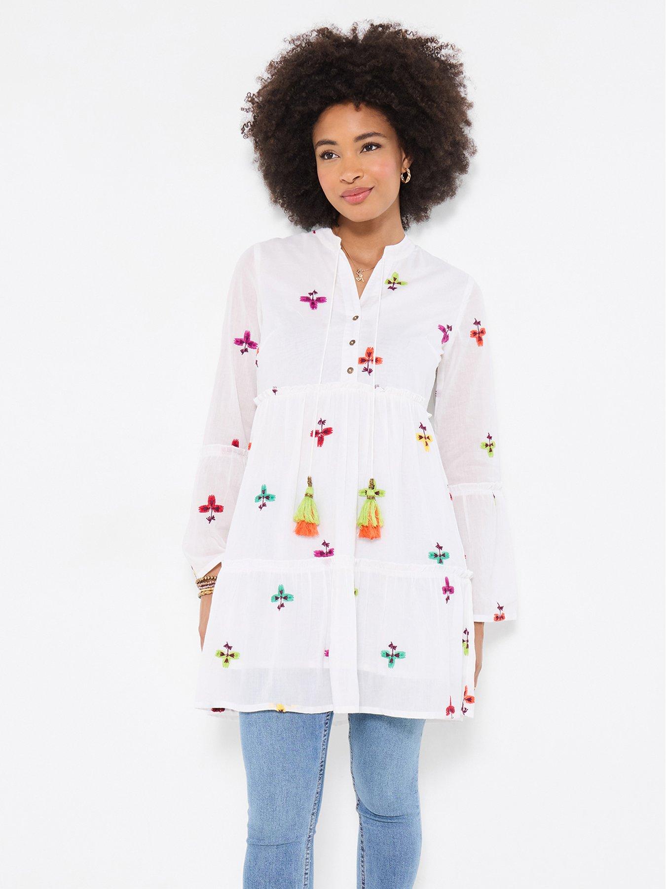 Image 5 of 6 of Joe Browns Fabulous And Free Boho Tunic Dress - White