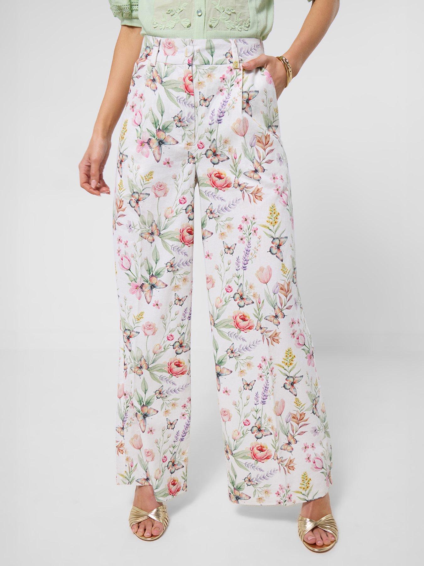 Image 1 of 7 of Joe Browns Beautiful Butterfly Linen Blend Trousers