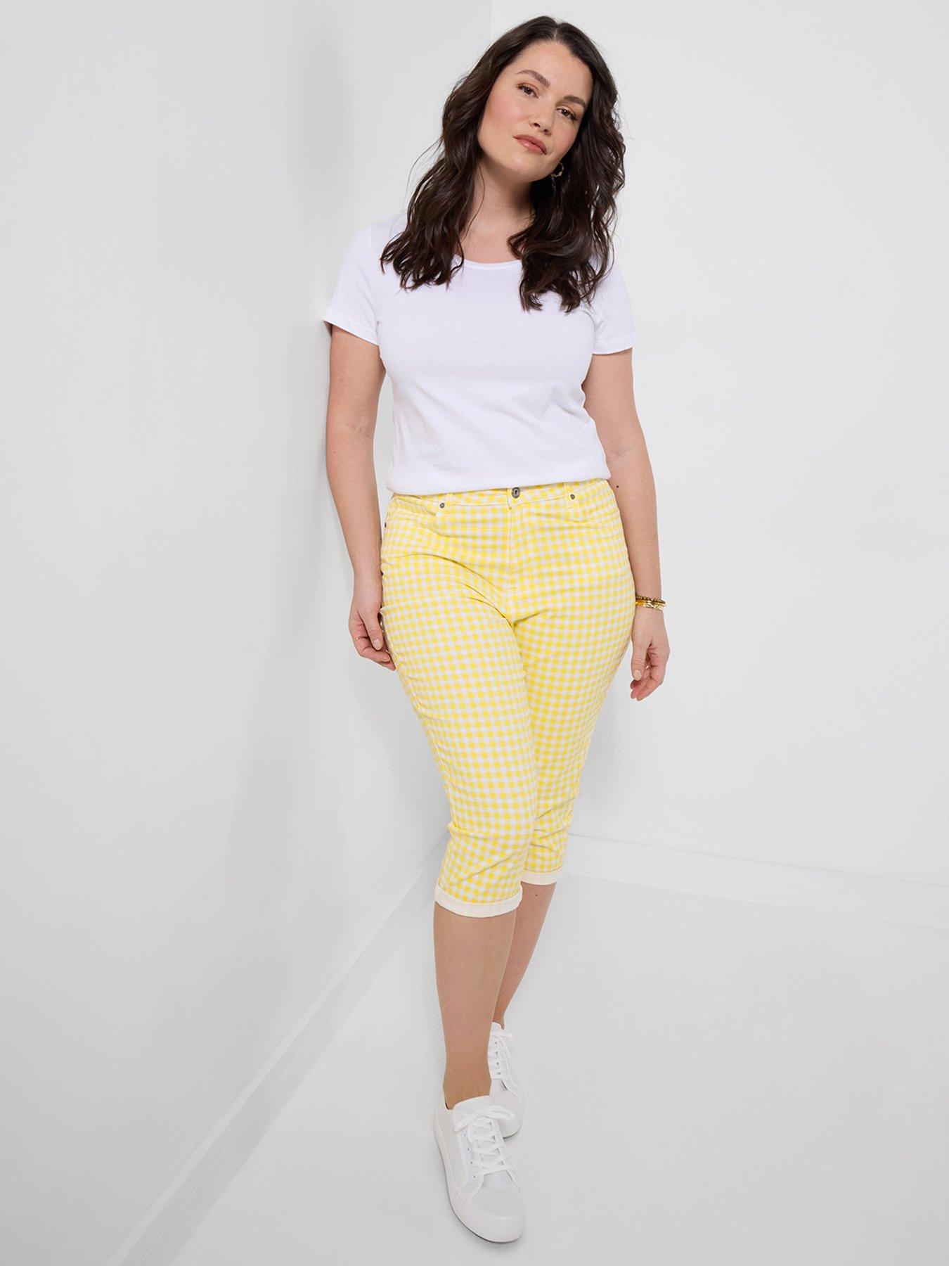 Image 1 of 6 of Joe Browns Summer Sunshine Gingham Capri Pants