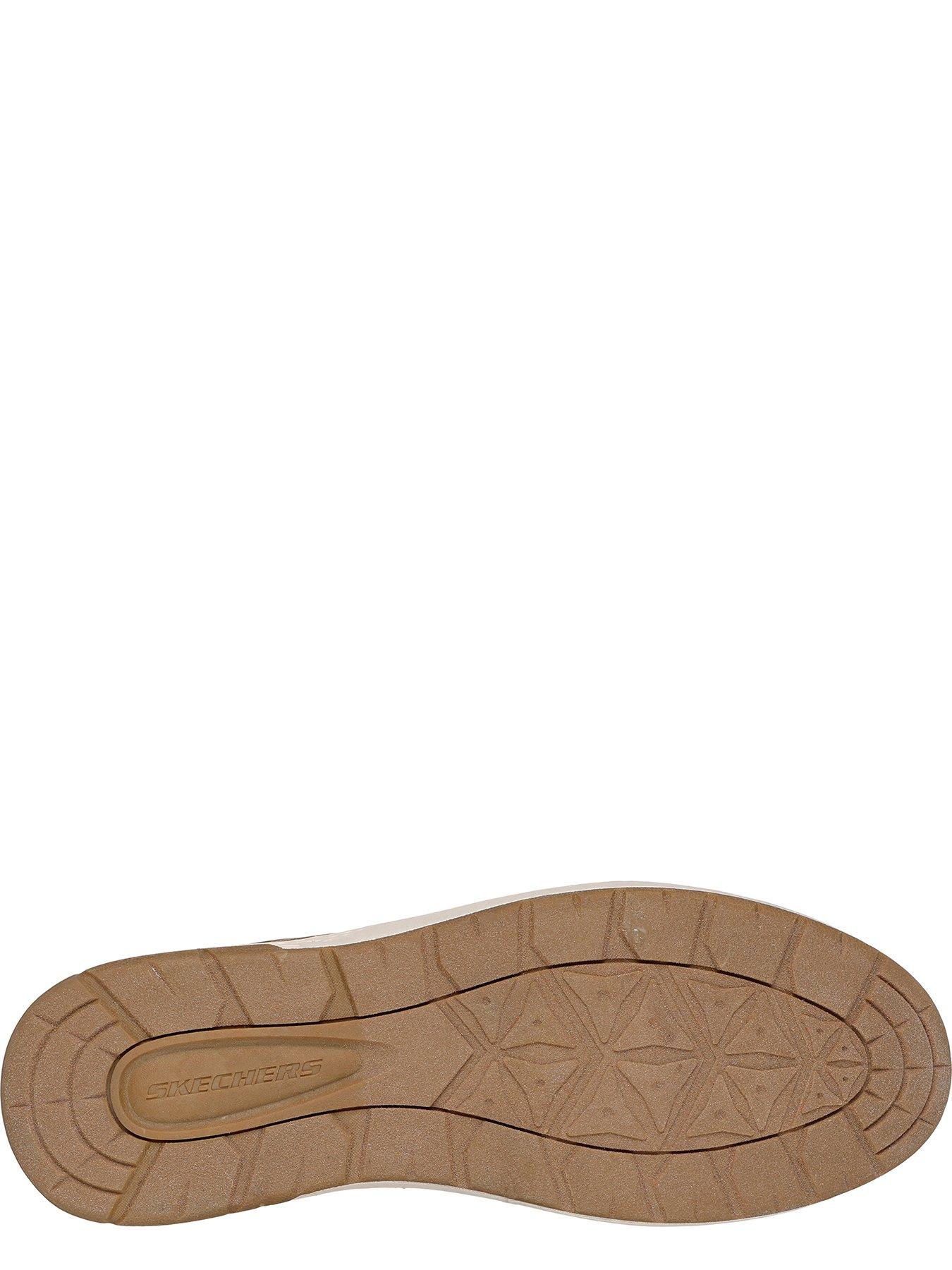 Image 4 of 5 of Skechers Skechers Wide Fit Garlan Round Toe Waterproof Lace Up Shoes - Brown