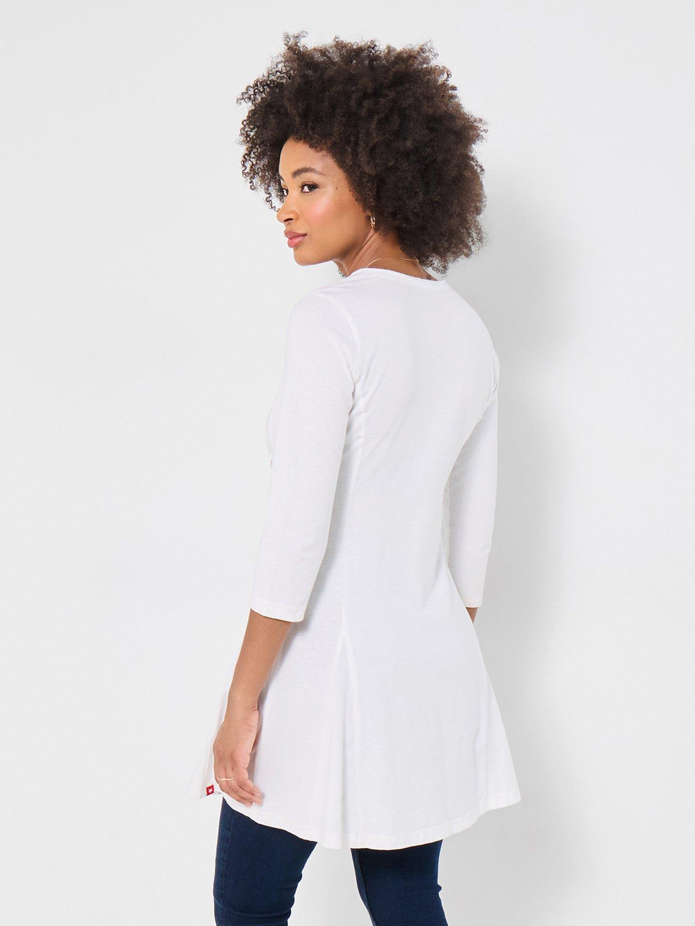 Image 2 of 5 of Joe Browns Wild Roses Graphic Tunic Top - White