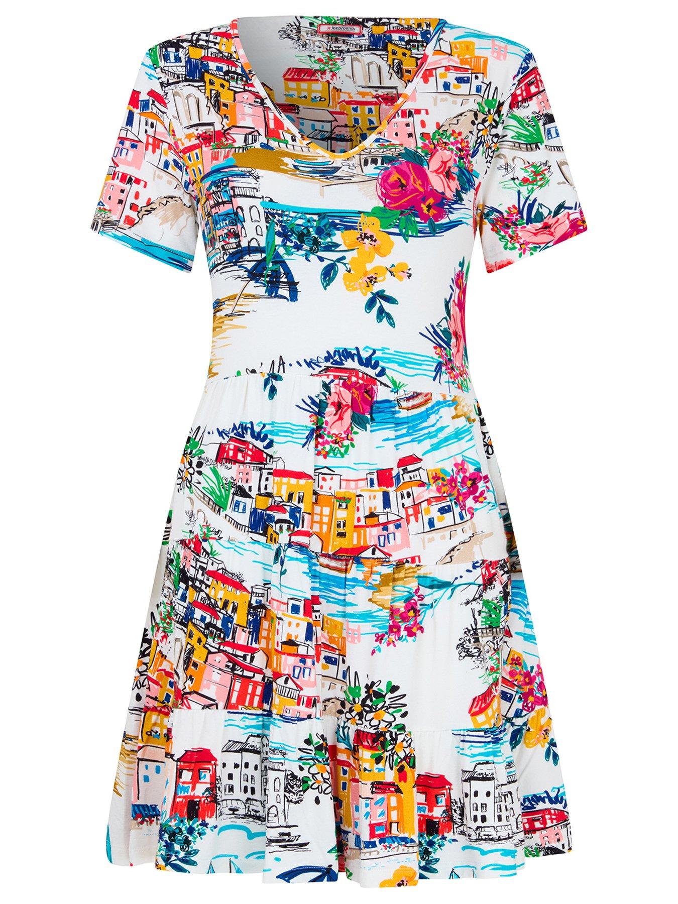 Image 5 of 5 of Joe Browns Sunny Scenic Jersey Tunic Top - White