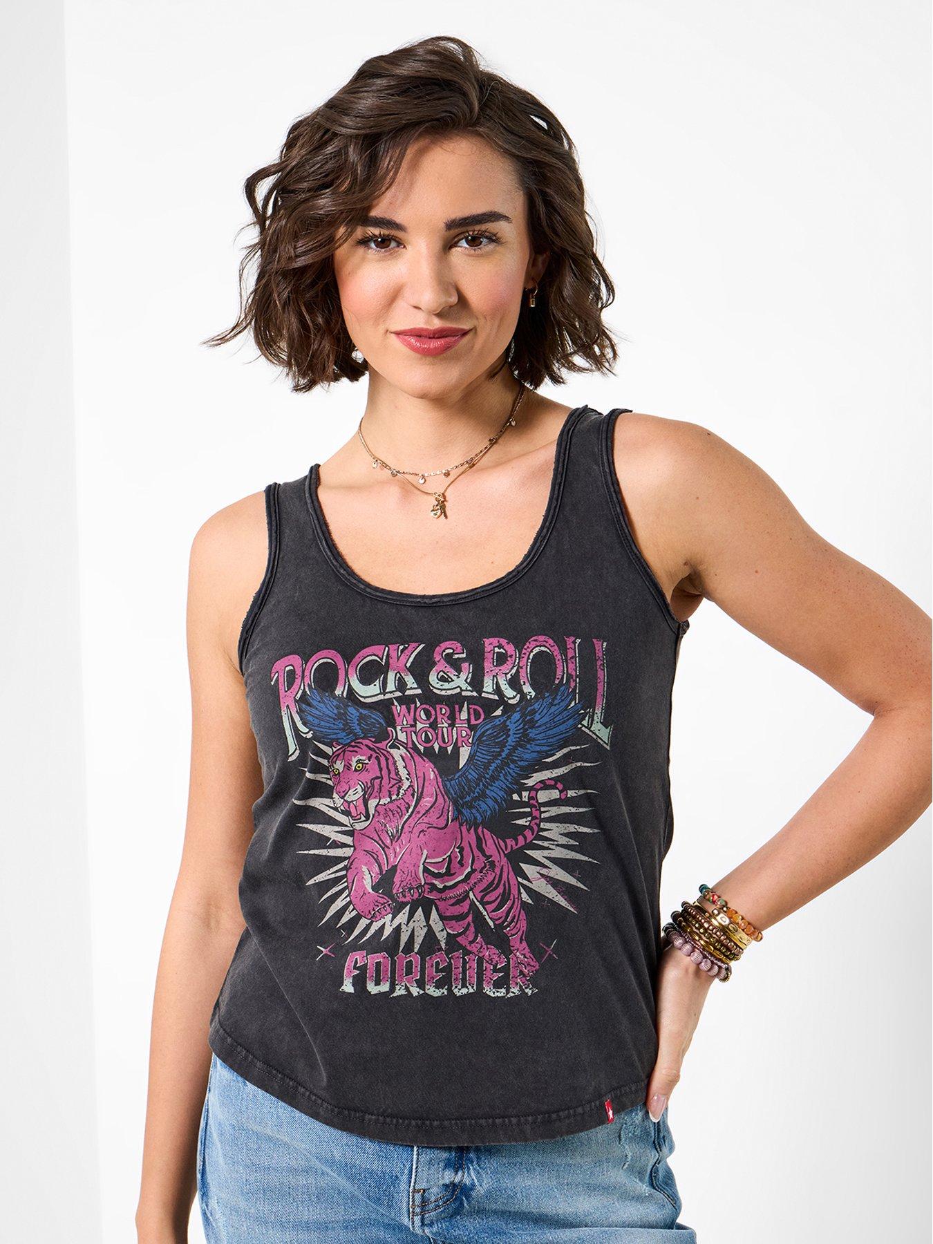 Image 1 of 5 of Joe Browns Rock And Roll Acid Wash Vest - Black