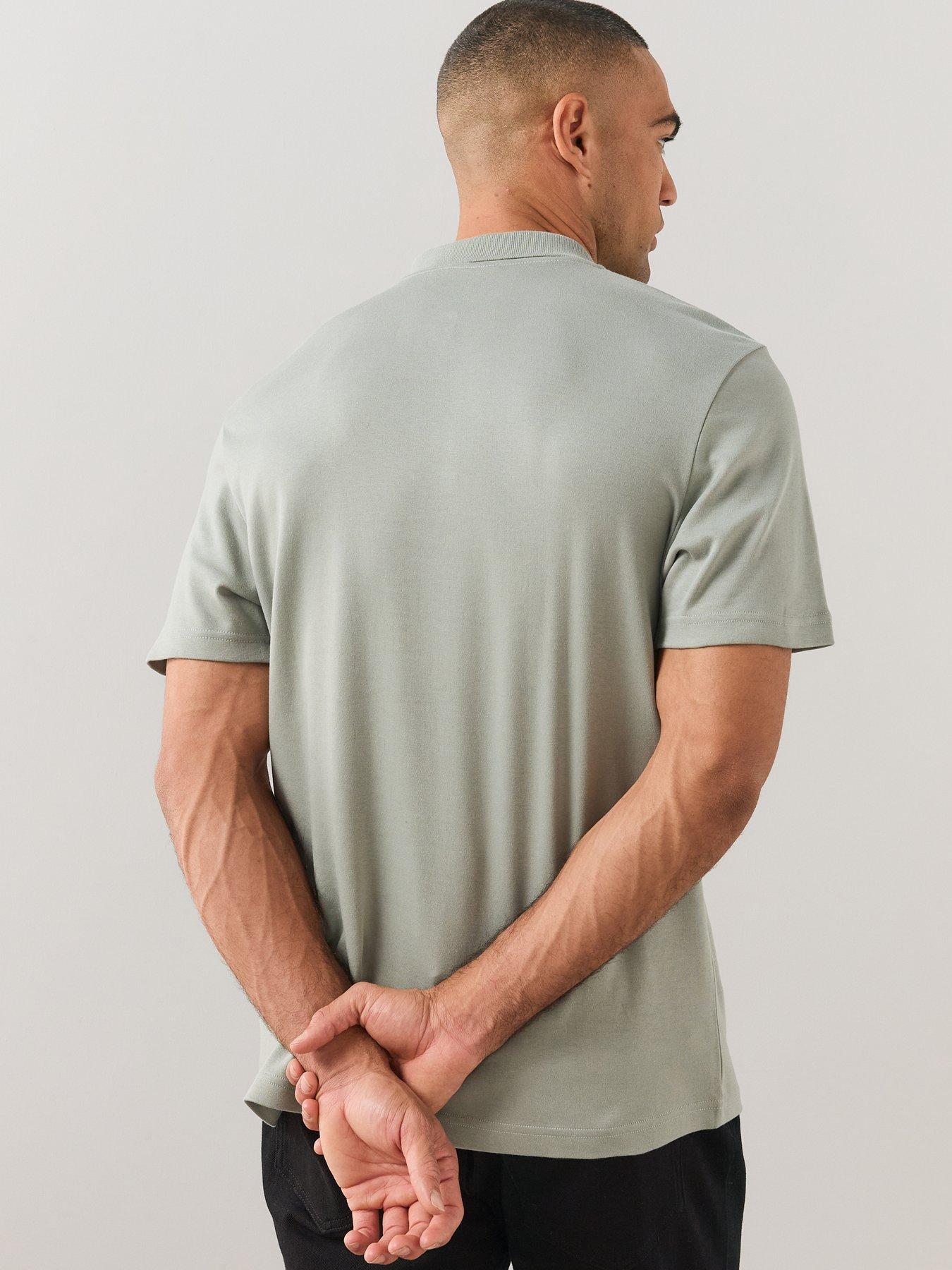 Image 2 of 6 of The Very Collection Mens Pure Cotton Interlock 1/4 Zip Smart Polo - Grey
