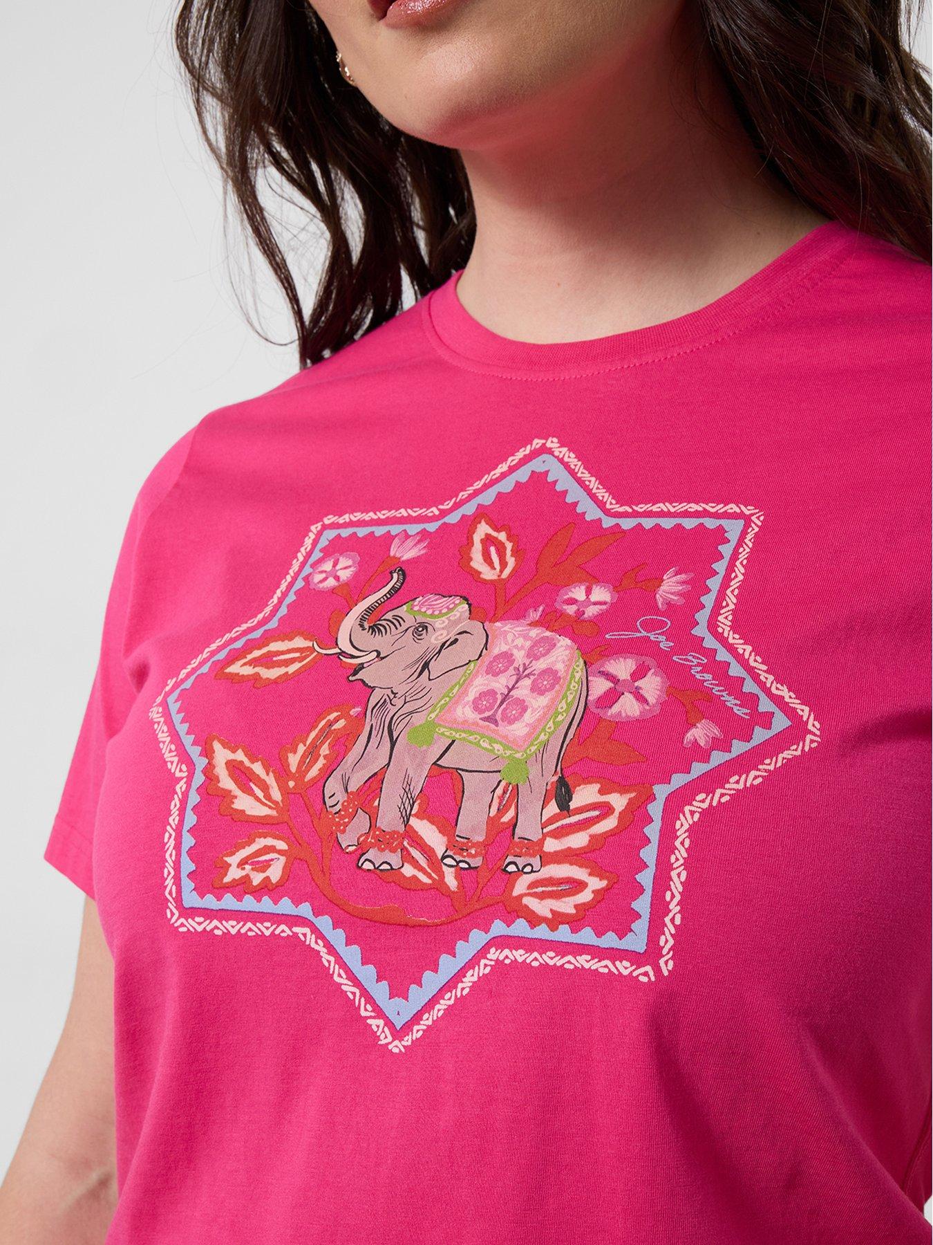 Image 2 of 5 of Joe Browns Summer Elephant T-Shirt - Pink