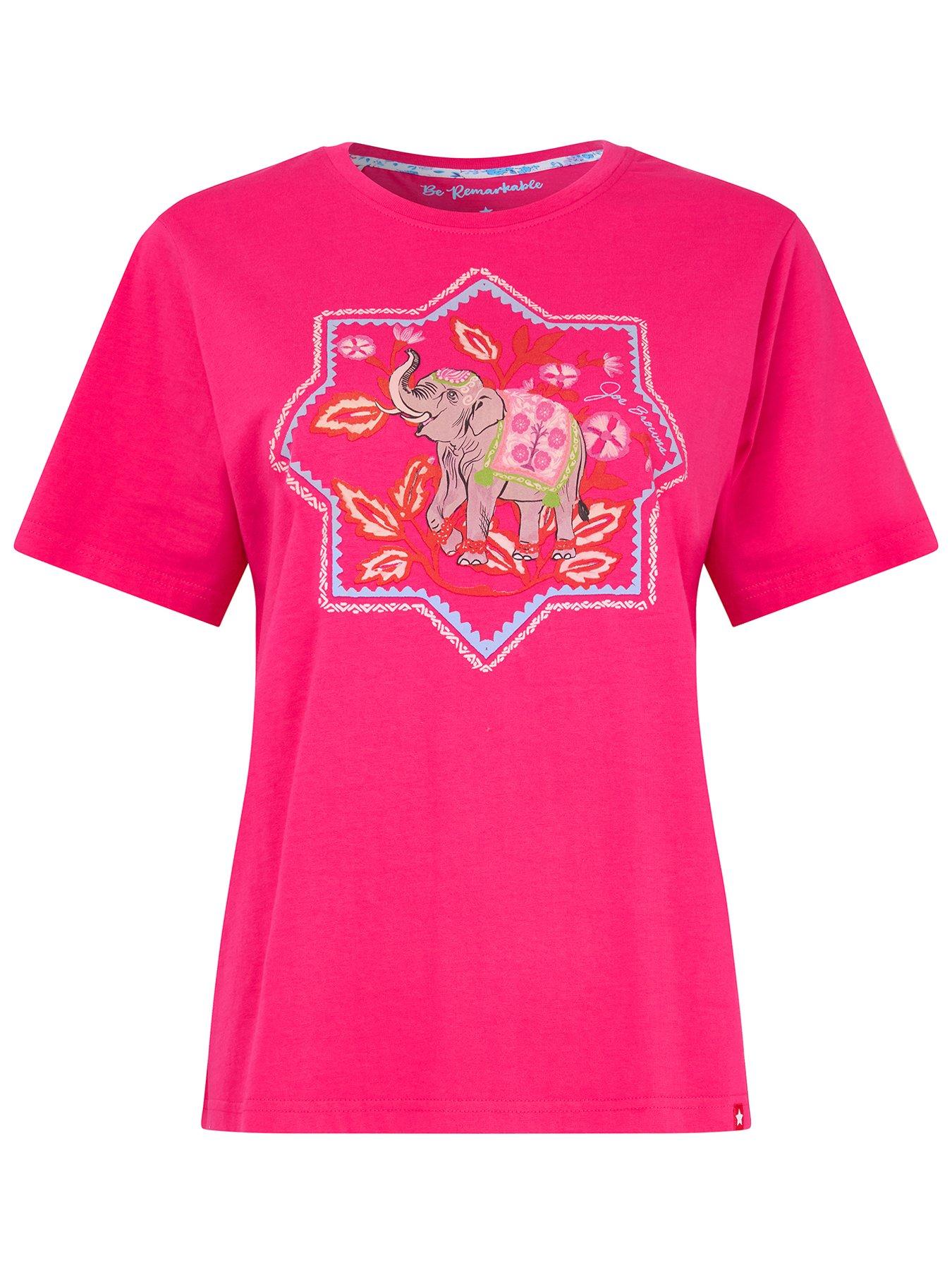 Image 5 of 5 of Joe Browns Summer Elephant T-Shirt - Pink
