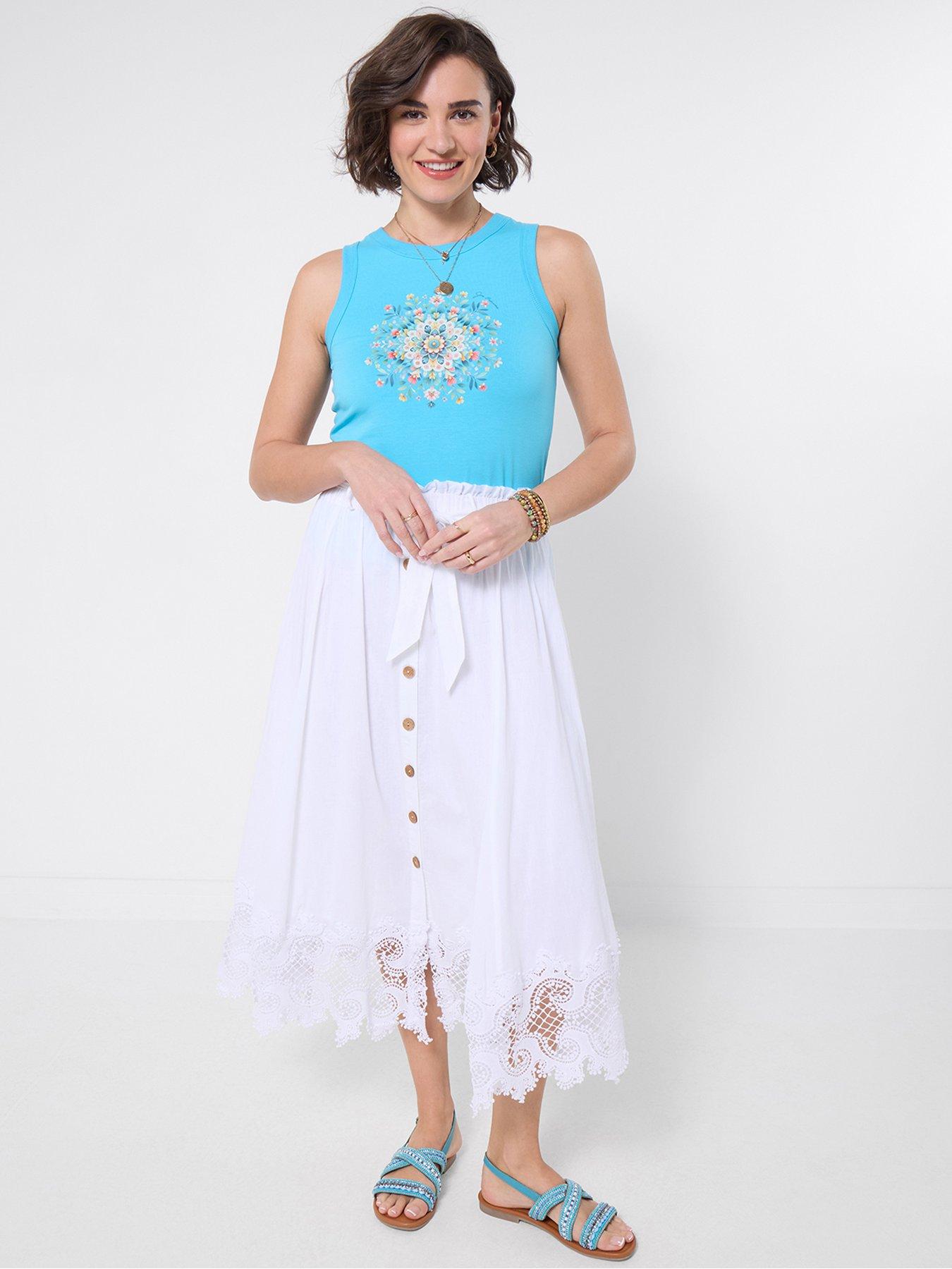 Image 1 of 5 of Joe Browns Summer Florals Vest - Blue