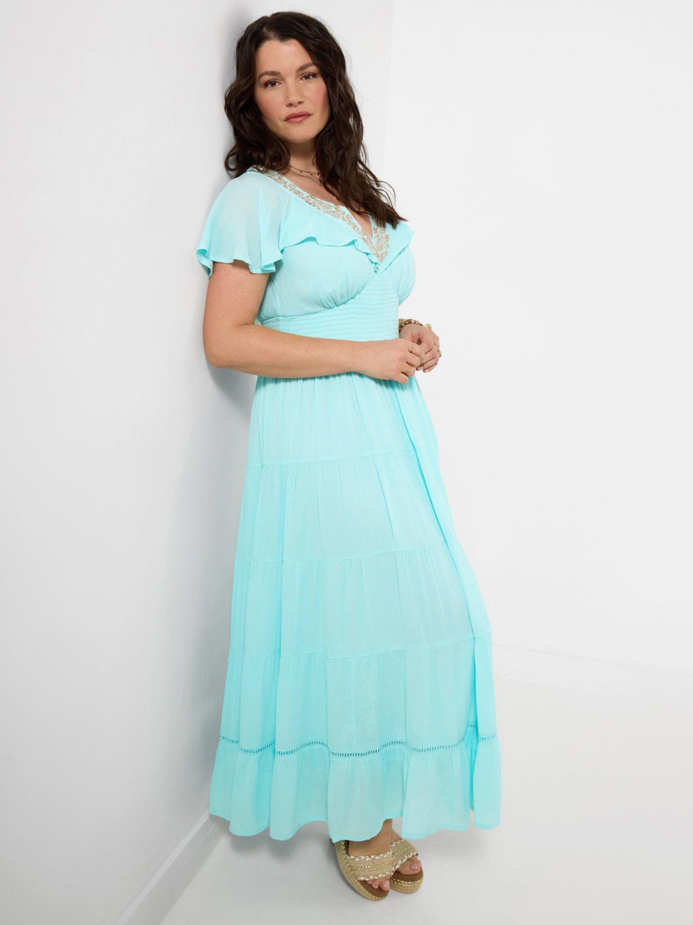 Image 4 of 6 of Joe Browns Serene Embroidered Dress - Blue