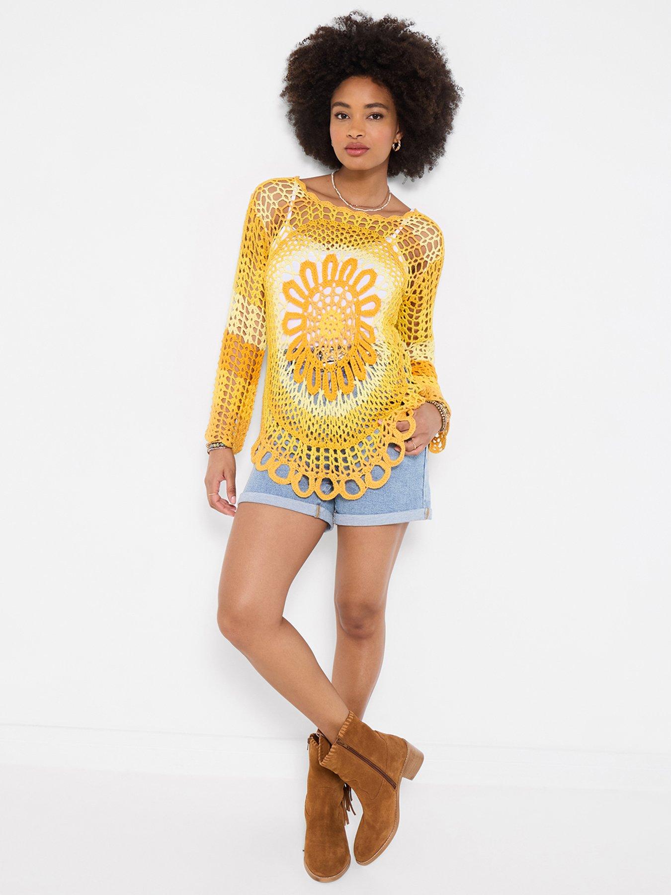 Image 3 of 5 of Joe Browns Summer Sunshine Crochet Top - Yellow