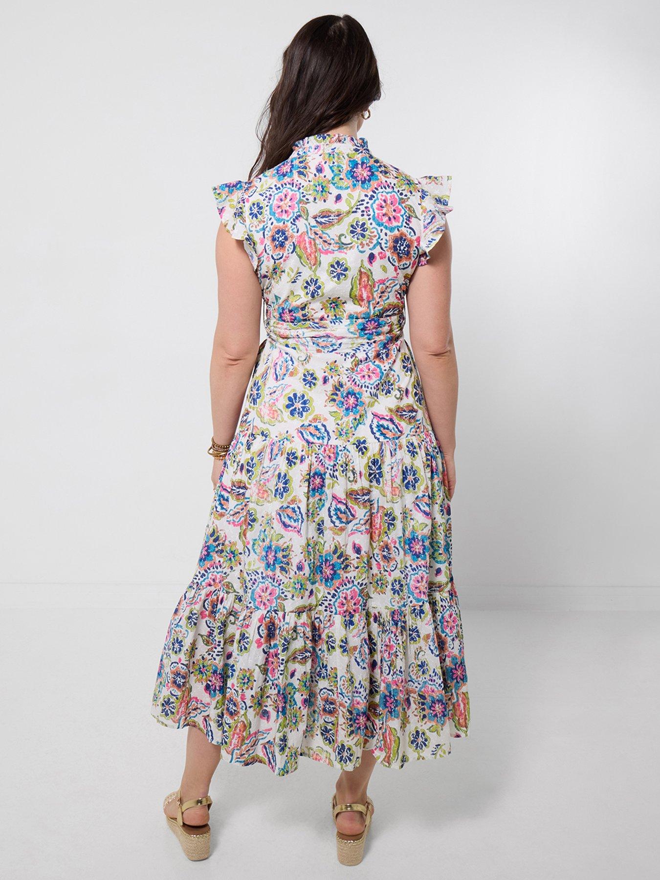 Image 2 of 5 of Joe Browns Beautiful Printed Broderie Dress - Multi