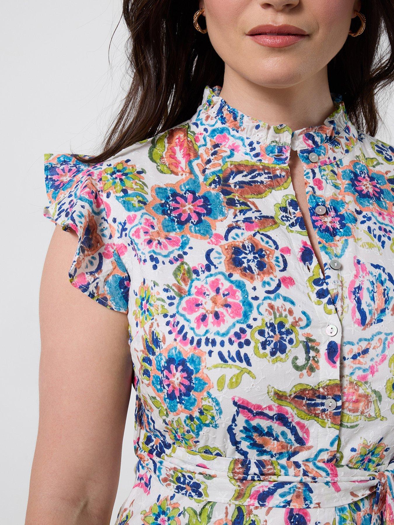 Image 4 of 5 of Joe Browns Beautiful Printed Broderie Dress - Multi