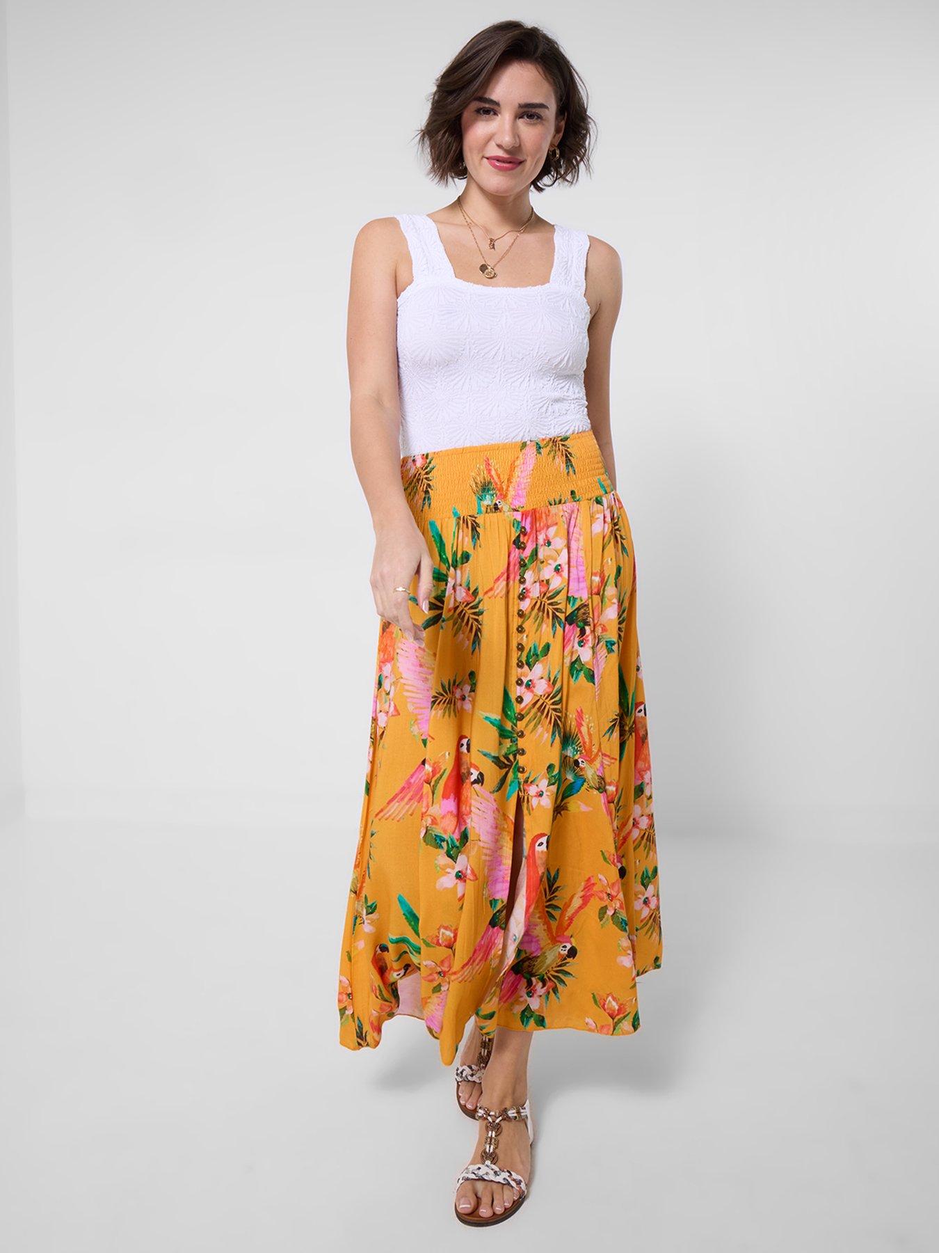 Image 1 of 6 of Joe Browns Perfect Paradise Button Front Maxi Skirt