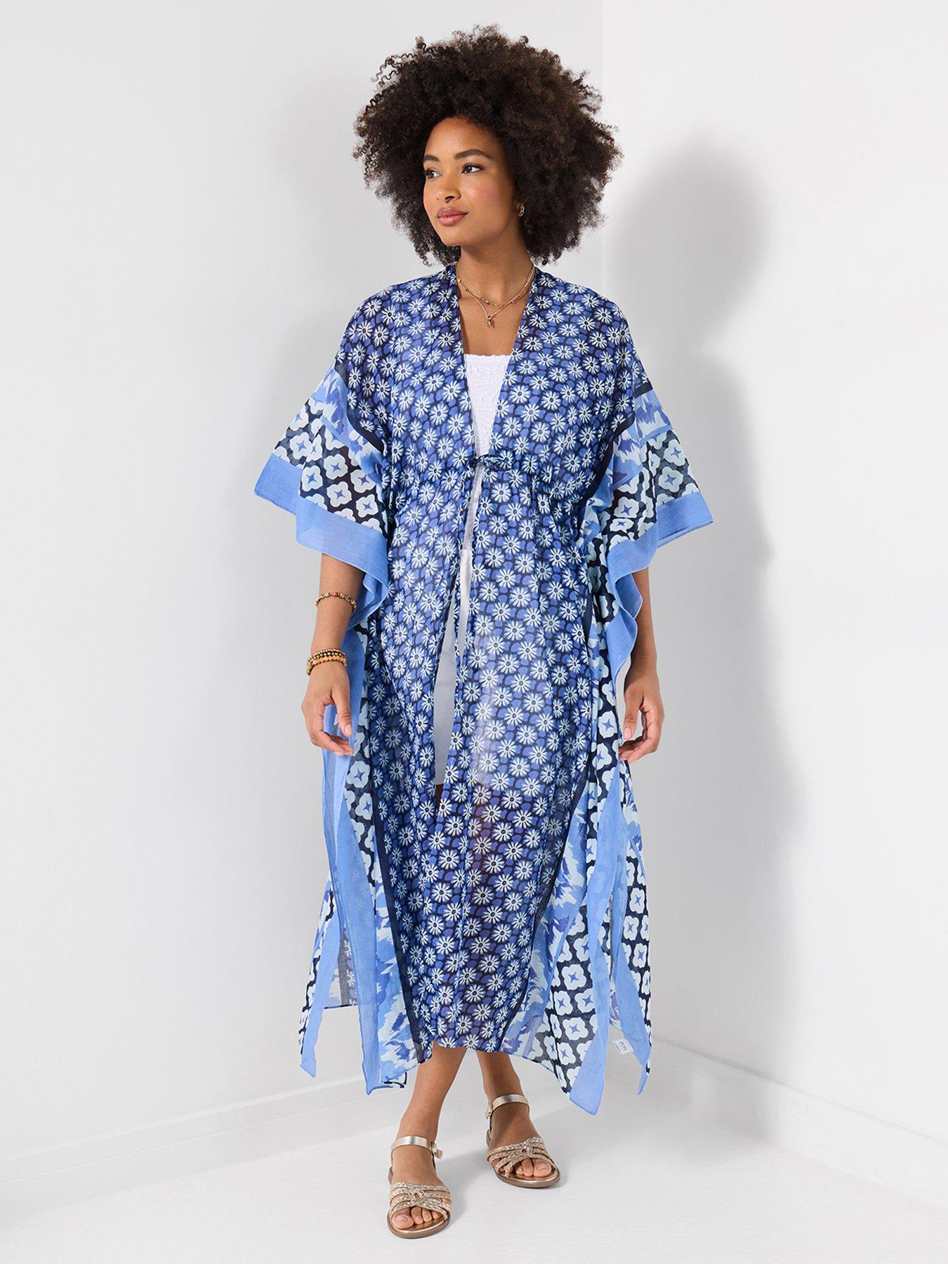 Image 1 of 5 of Joe Browns Beautiful In Blue Patterned Cover Up