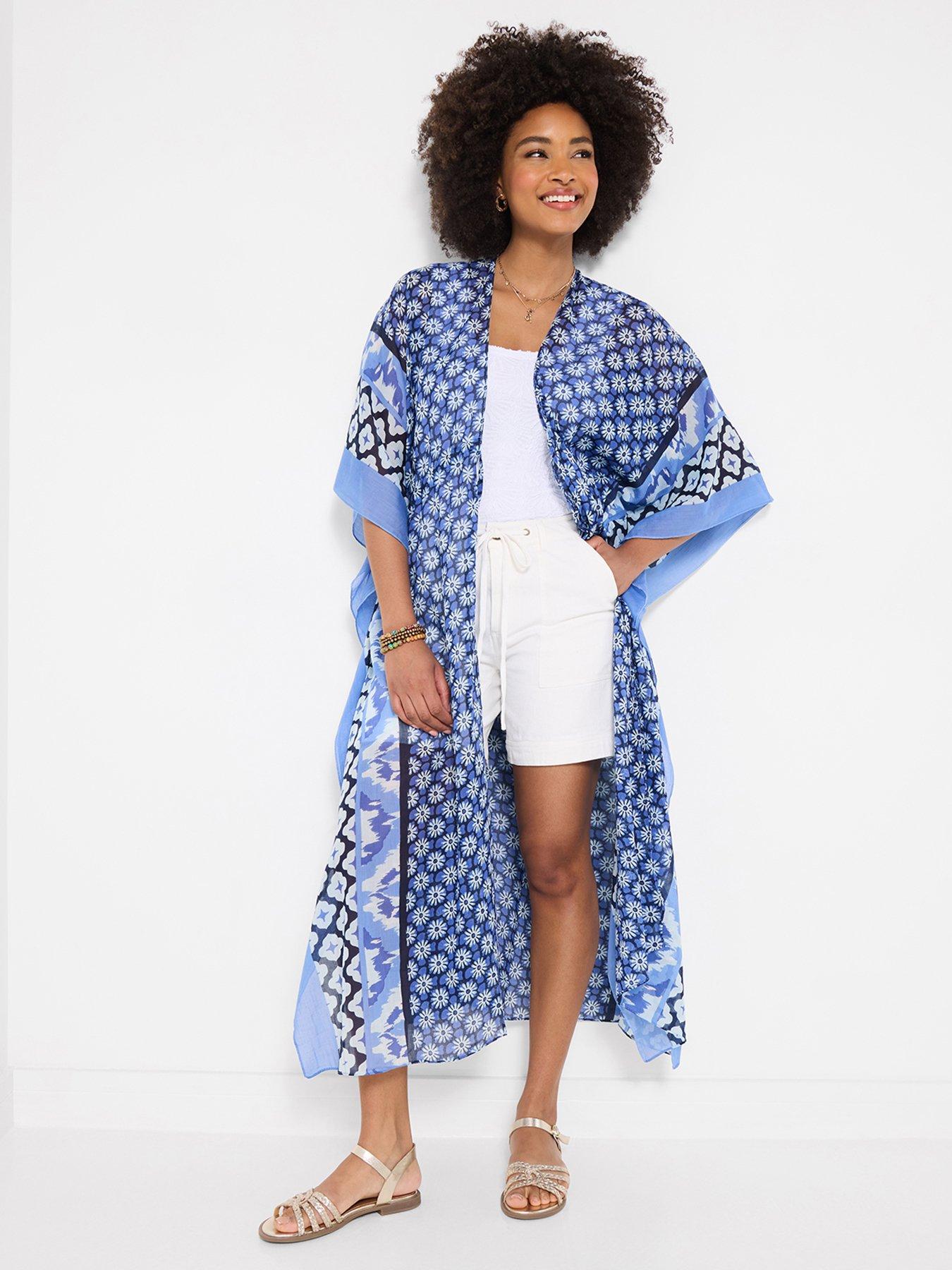 Image 2 of 5 of Joe Browns Beautiful In Blue Patterned Cover Up