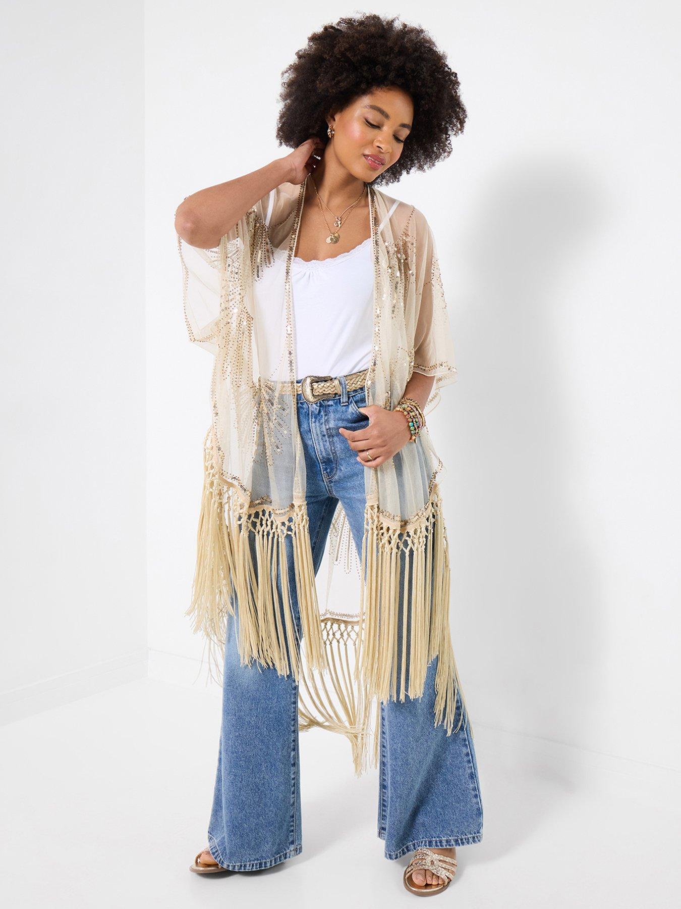 Image 2 of 7 of Joe Browns Sequin Devore Sunset Kimono
