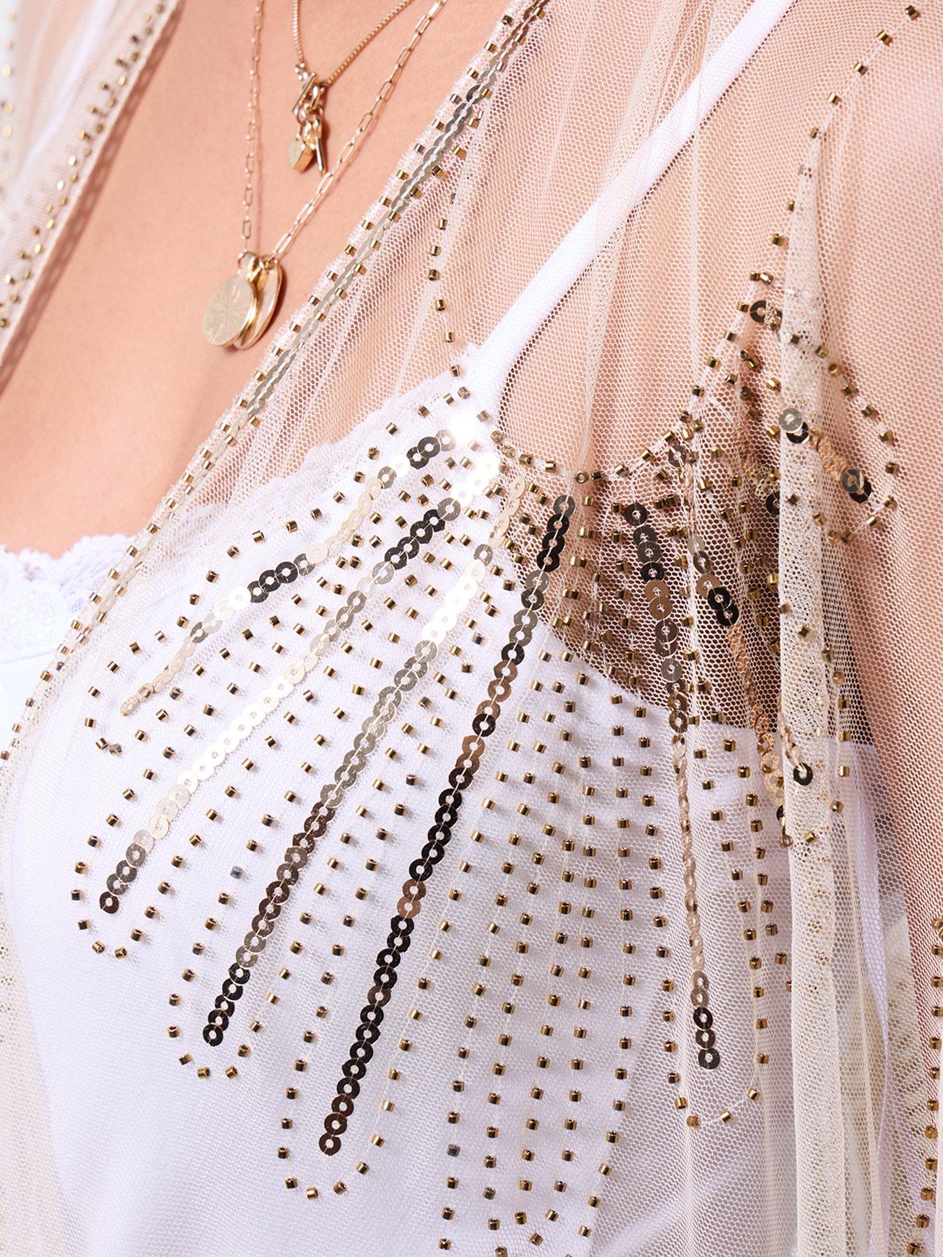 Image 6 of 7 of Joe Browns Sequin Devore Sunset Kimono