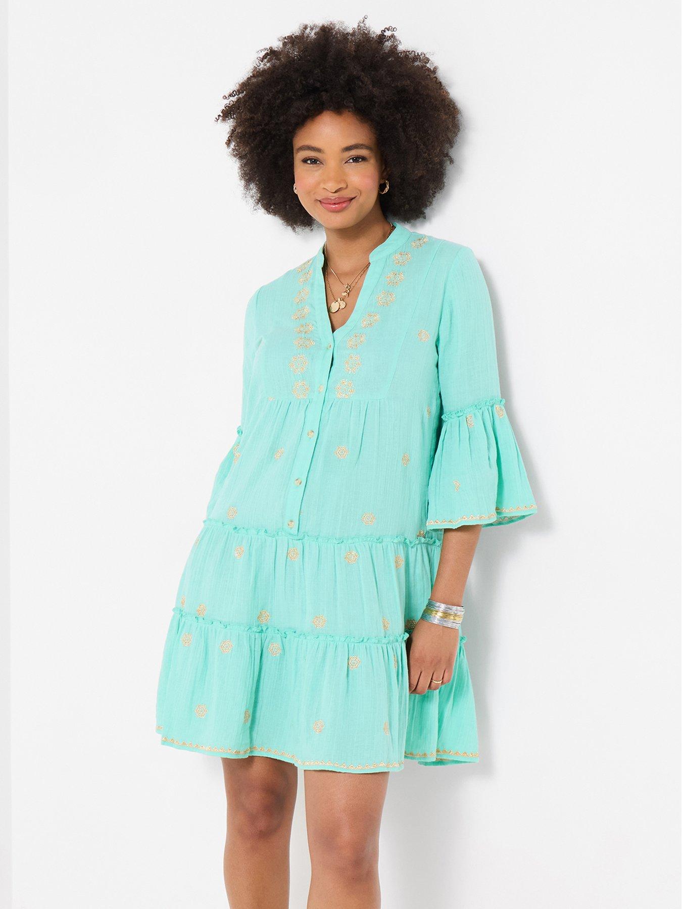 Image 3 of 5 of Joe Browns Esme Embroidered Tunic Dress - Blue