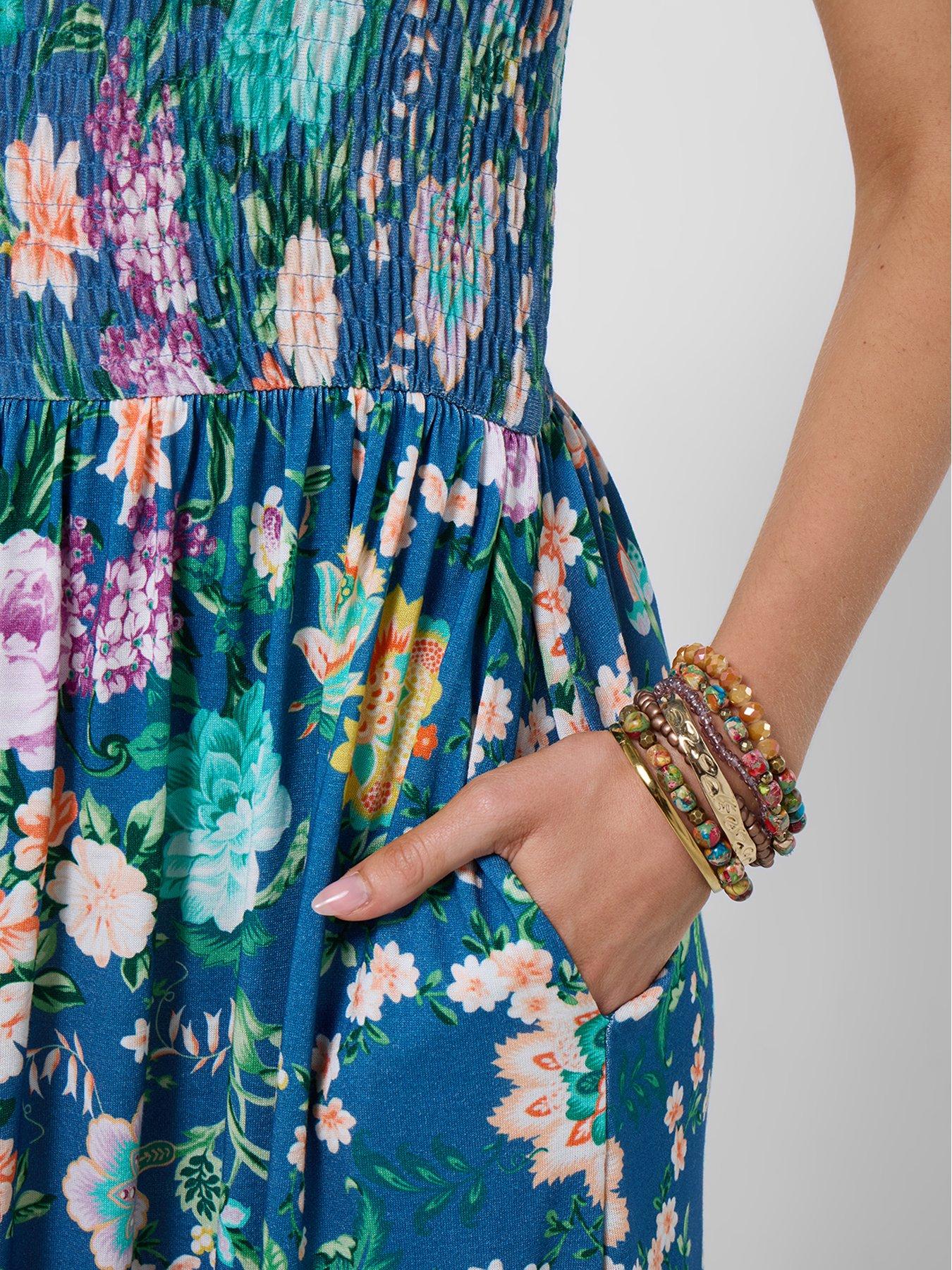 Image 4 of 5 of Joe Browns Summer Garden Jersey Maxi Dress - Blue