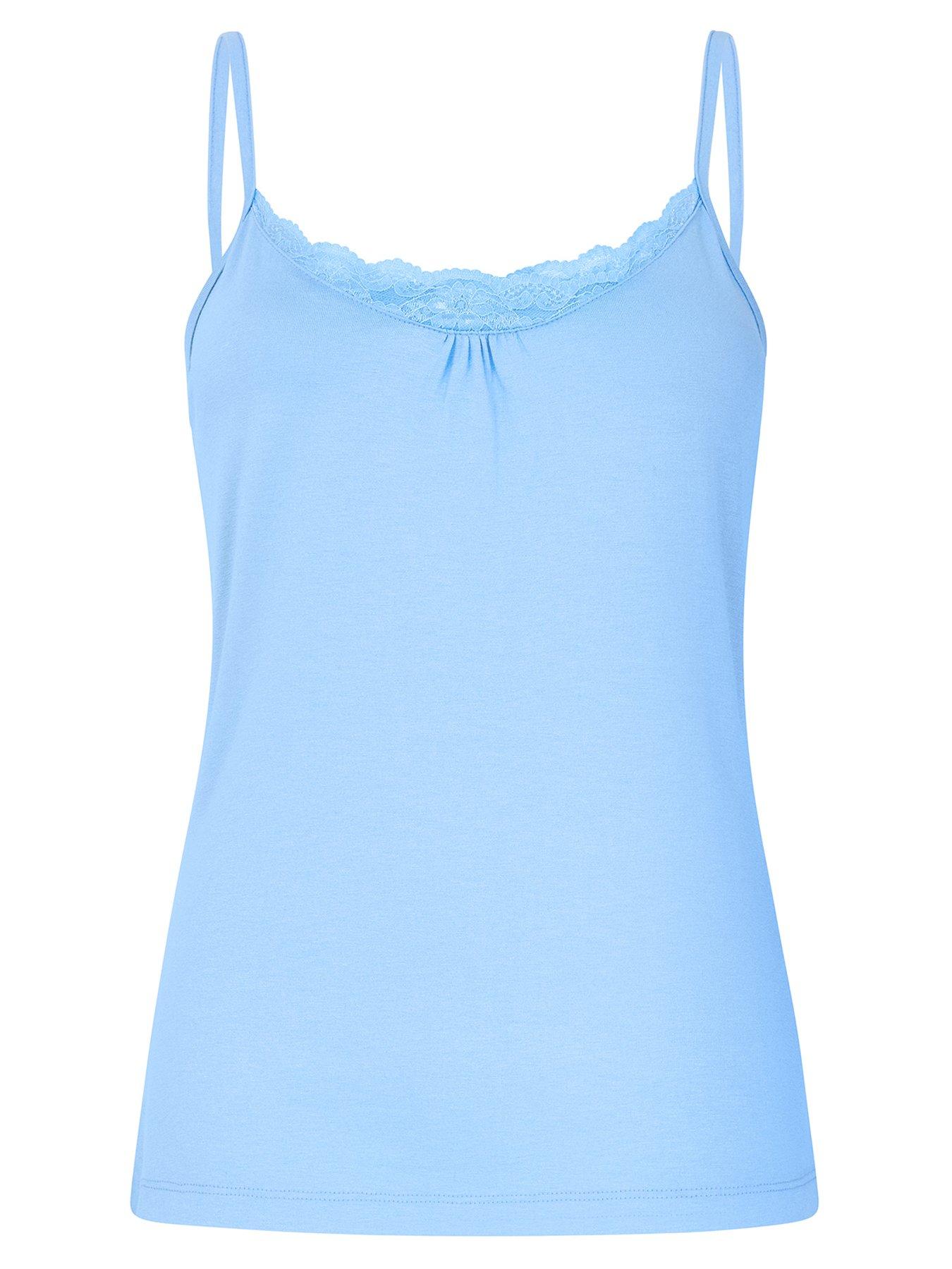 Image 5 of 5 of Joe Browns Summer Dreams Lace Trim Cami Top - Blue