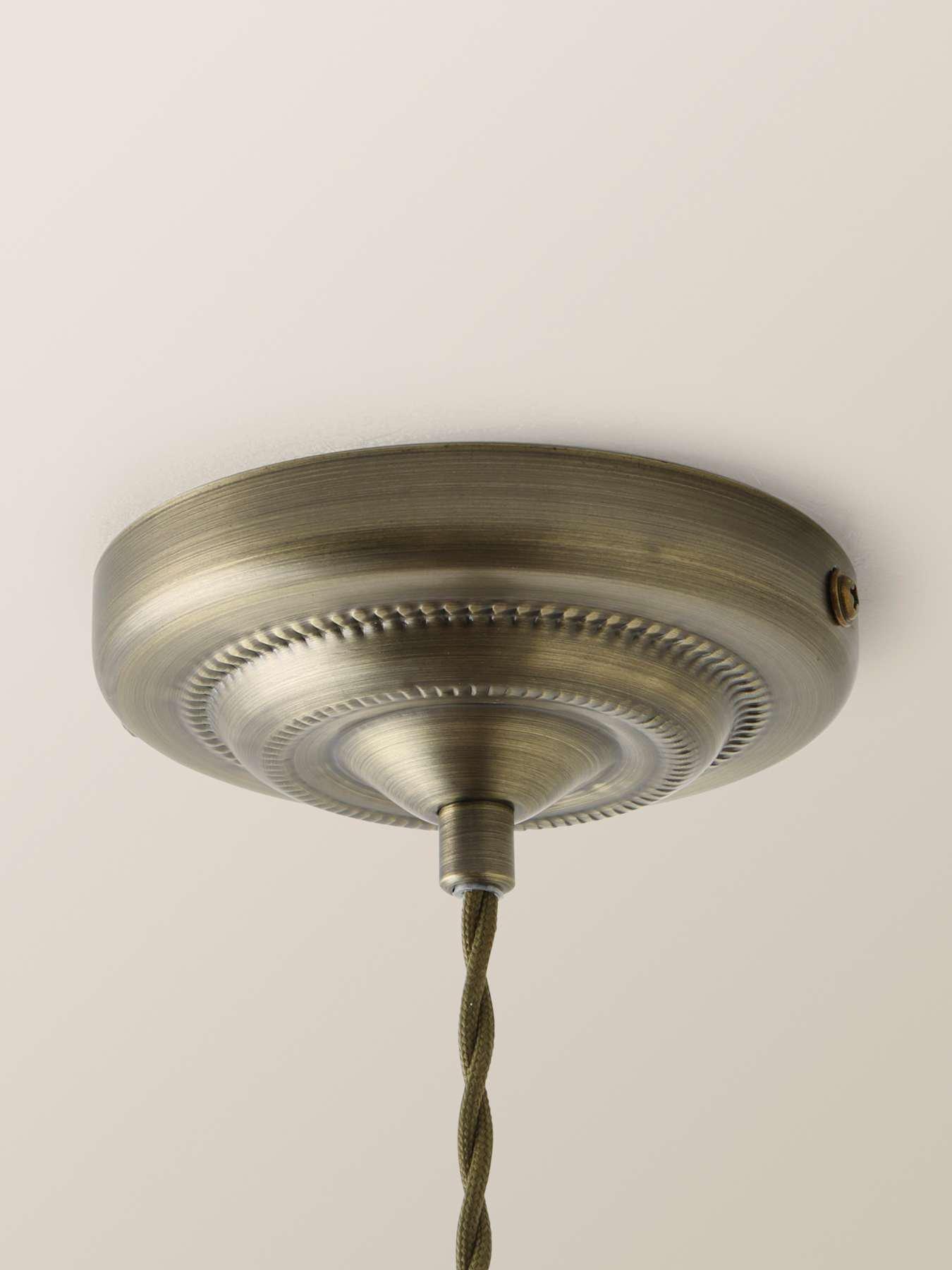 Image 4 of 7 of ValueLights Holborn Cream Scallop Pendant Ceiling Light
