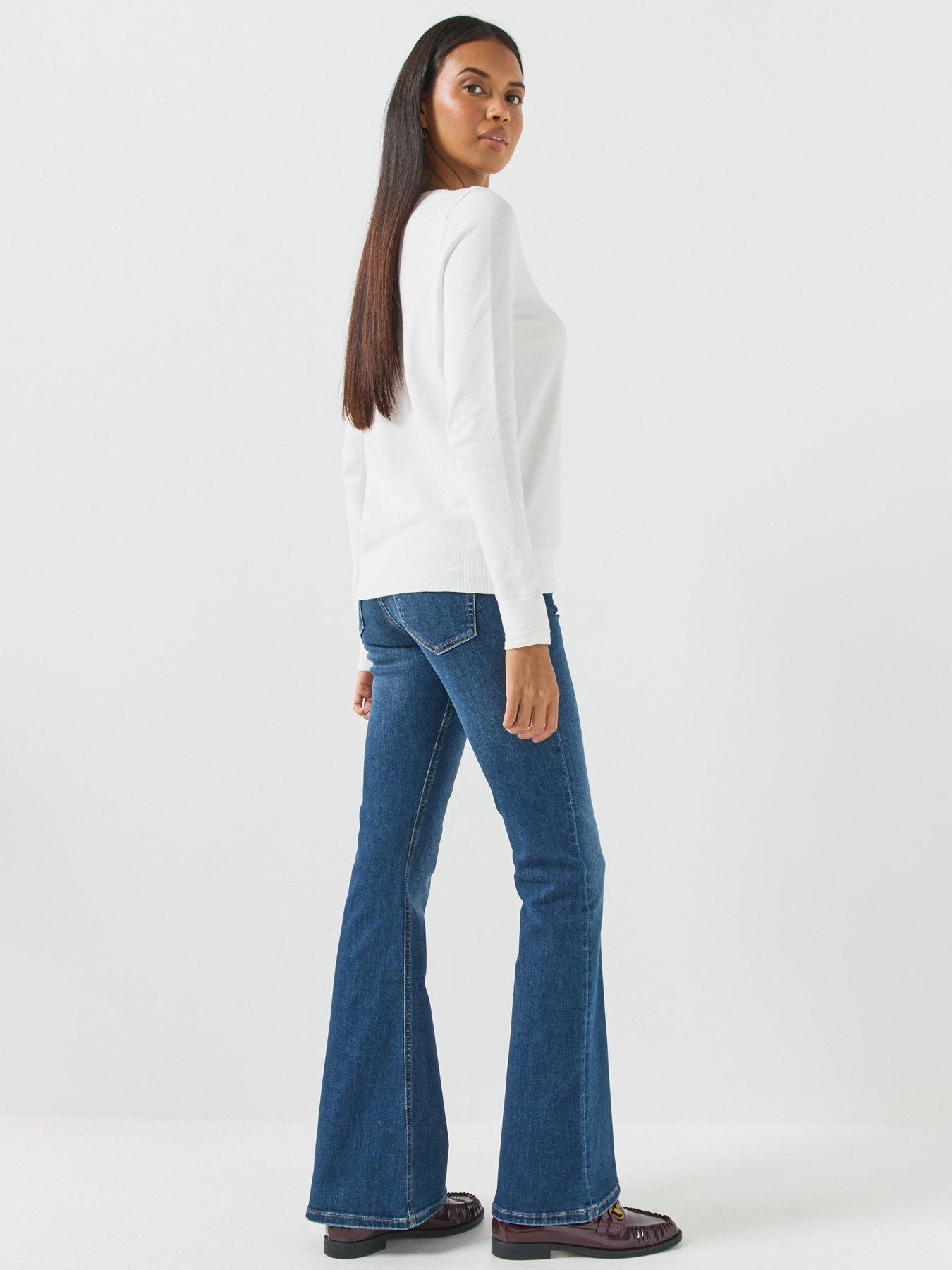 Image 5 of 5 of Tommy Hilfiger Boat Neck Jersey Jumper - White