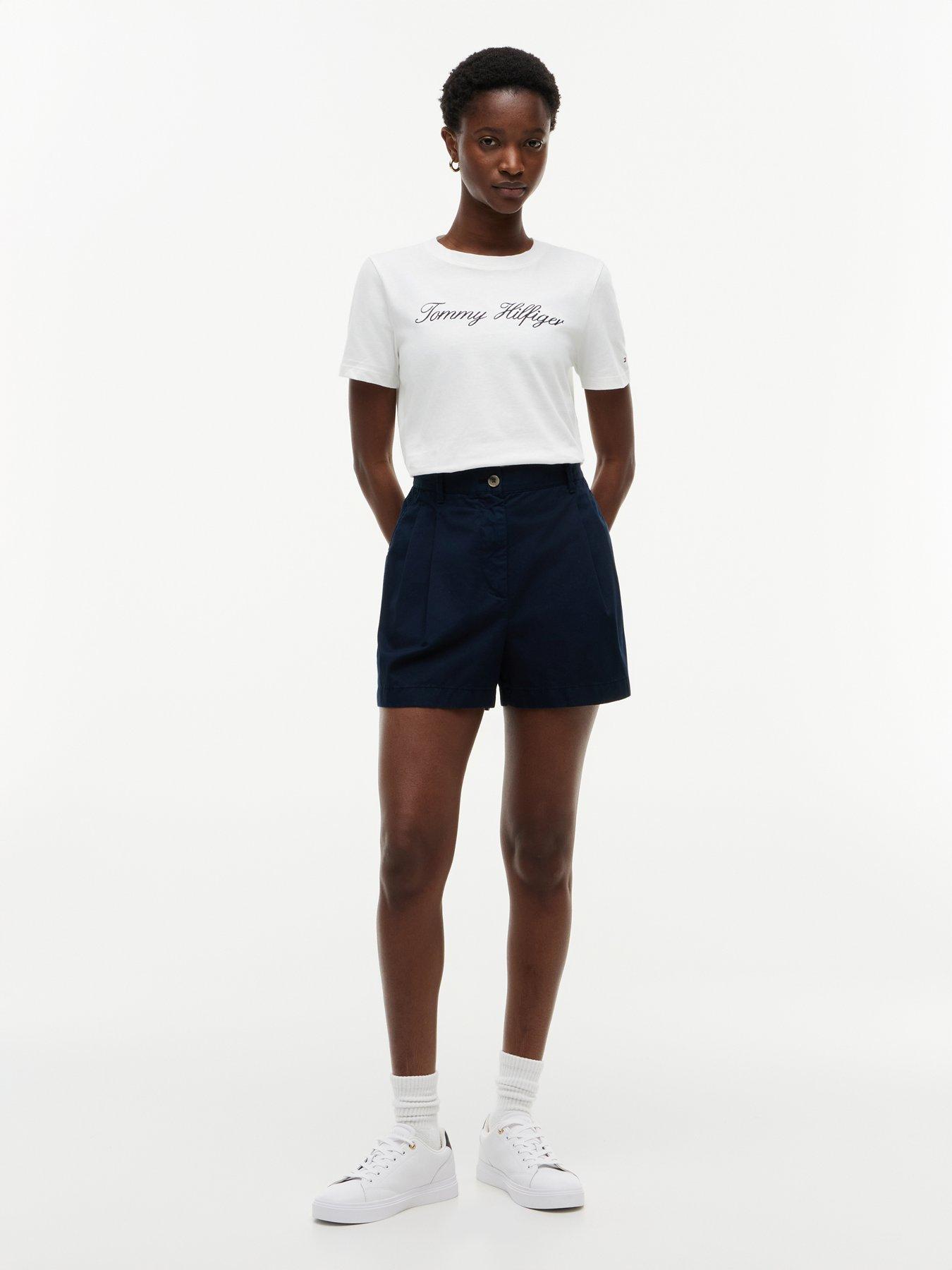 Image 3 of 5 of Tommy Hilfiger Regular Fit Script Logo T-Shirt - White