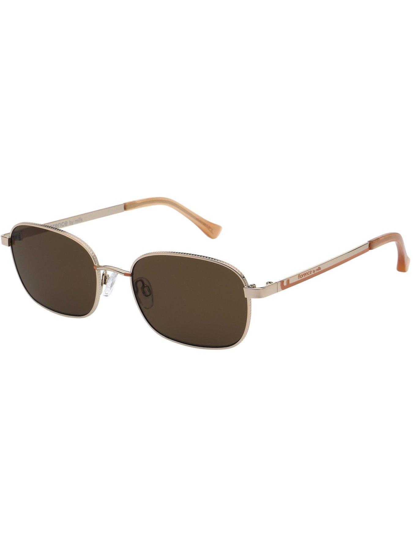 Image 3 of 3 of AllSaints Shallow Square Metal Sunglasses