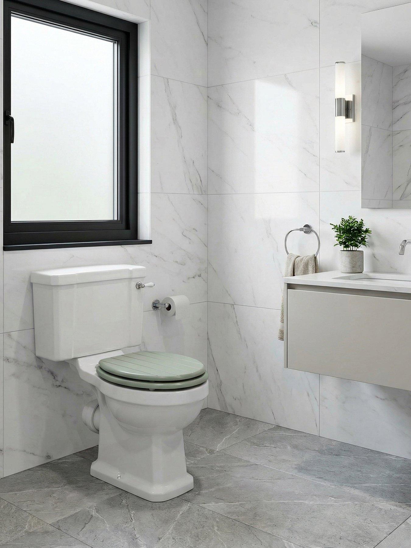 AQUALONA Tongue & Groove Toilet Seat Sage | Very Ireland