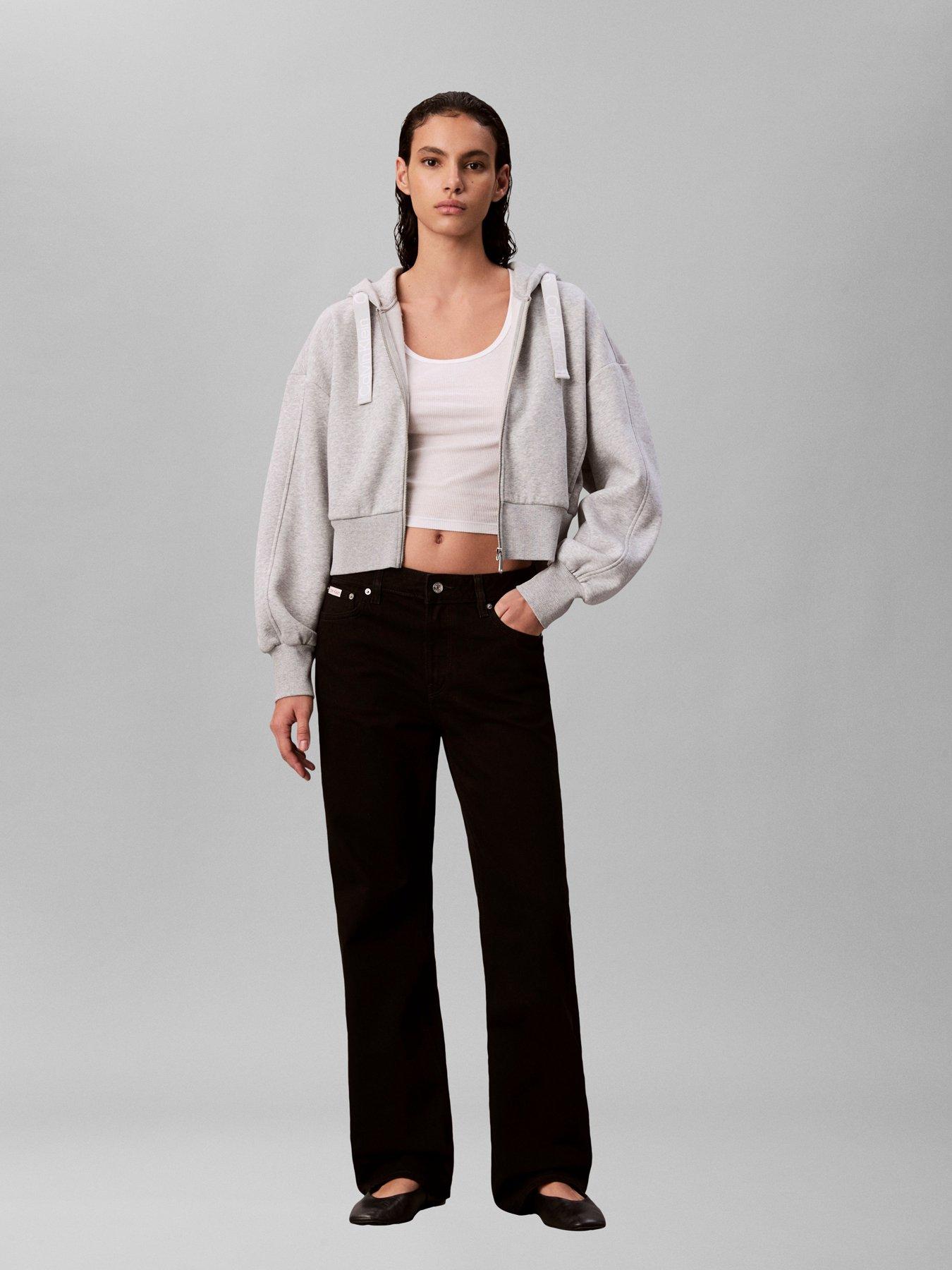 Image 1 of 6 of Calvin Klein Jeans Jeans 90s Straight Jeans - Soft Black