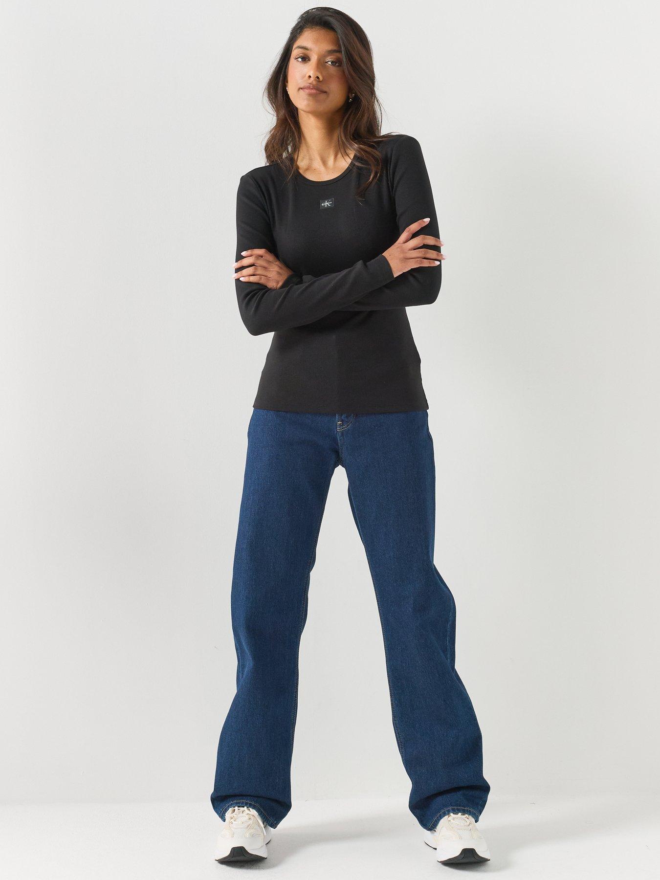 Image 3 of 6 of Calvin Klein Jeans Signature 90S Straight True Indi - Blue