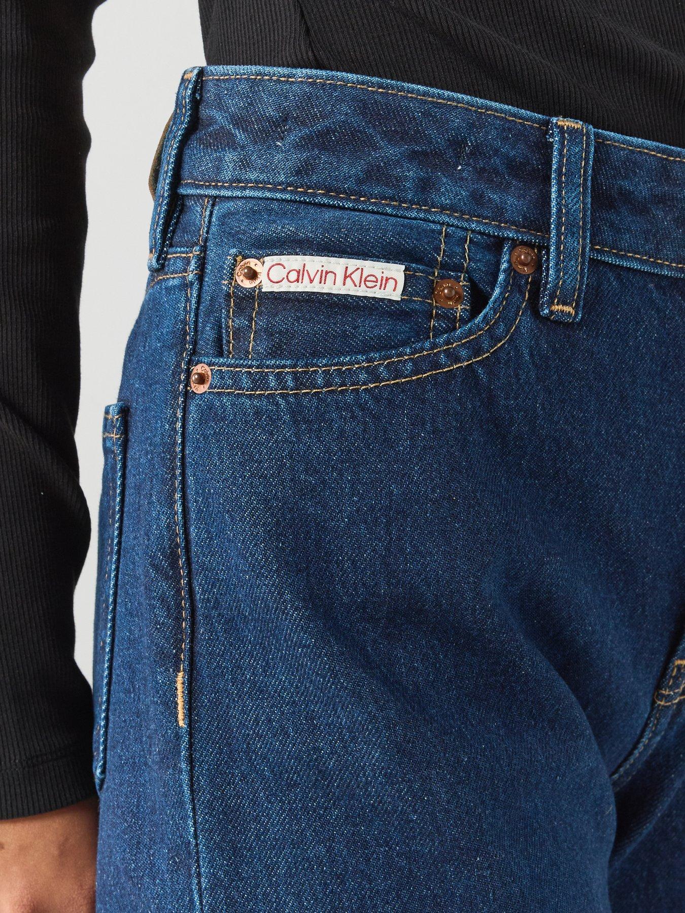 Image 5 of 6 of Calvin Klein Jeans Signature 90S Straight True Indi - Blue