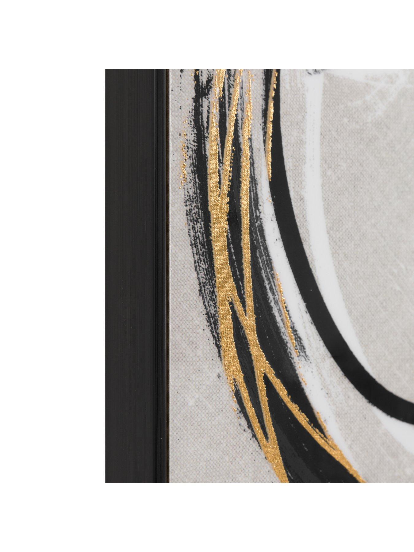 Image 3 of 4 of Gallery Bold as Gold Framed Canvas Set of 2