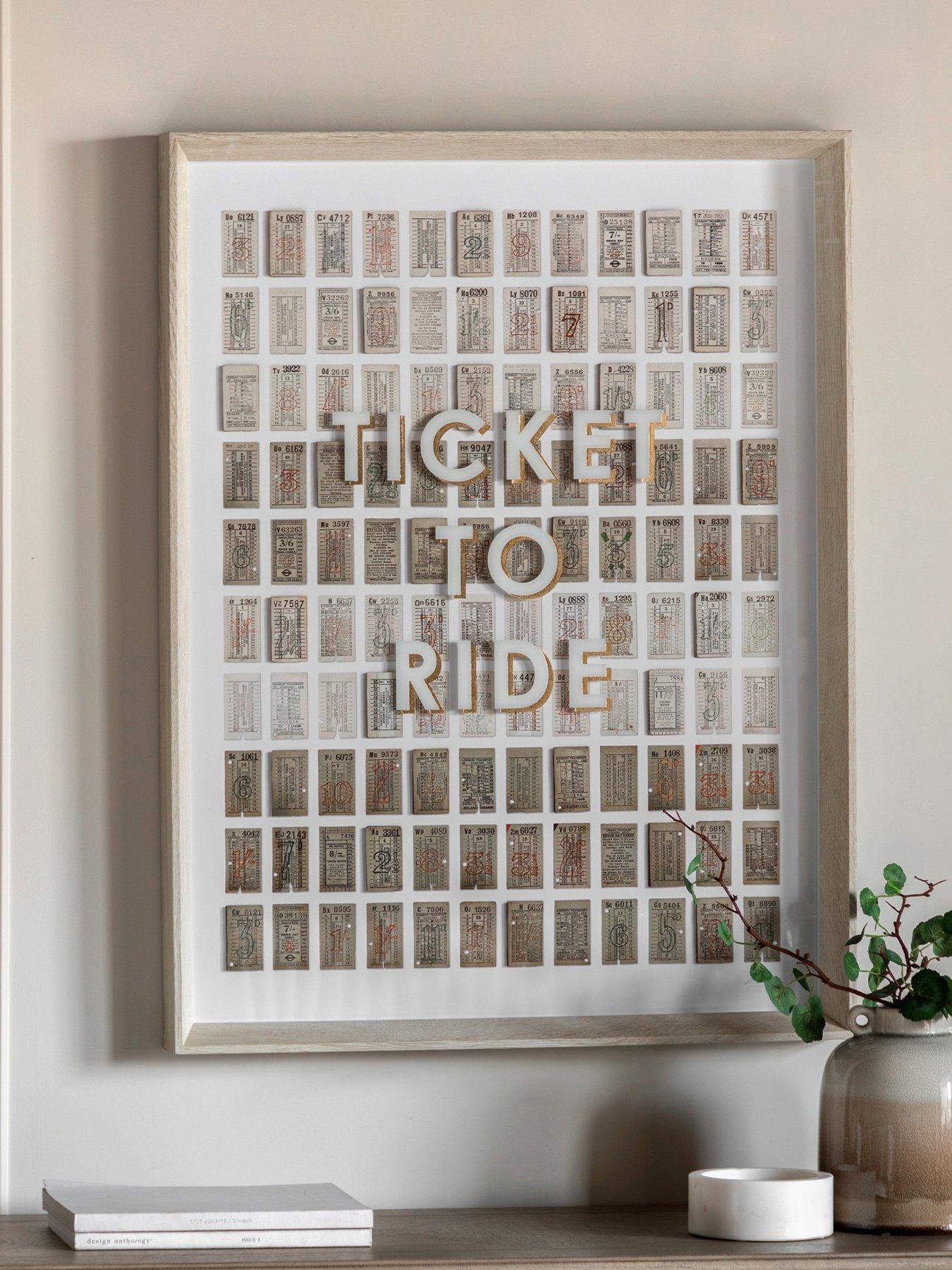 Image 1 of 3 of Gallery Ticket to Ride Framed Art 640x60x840mm