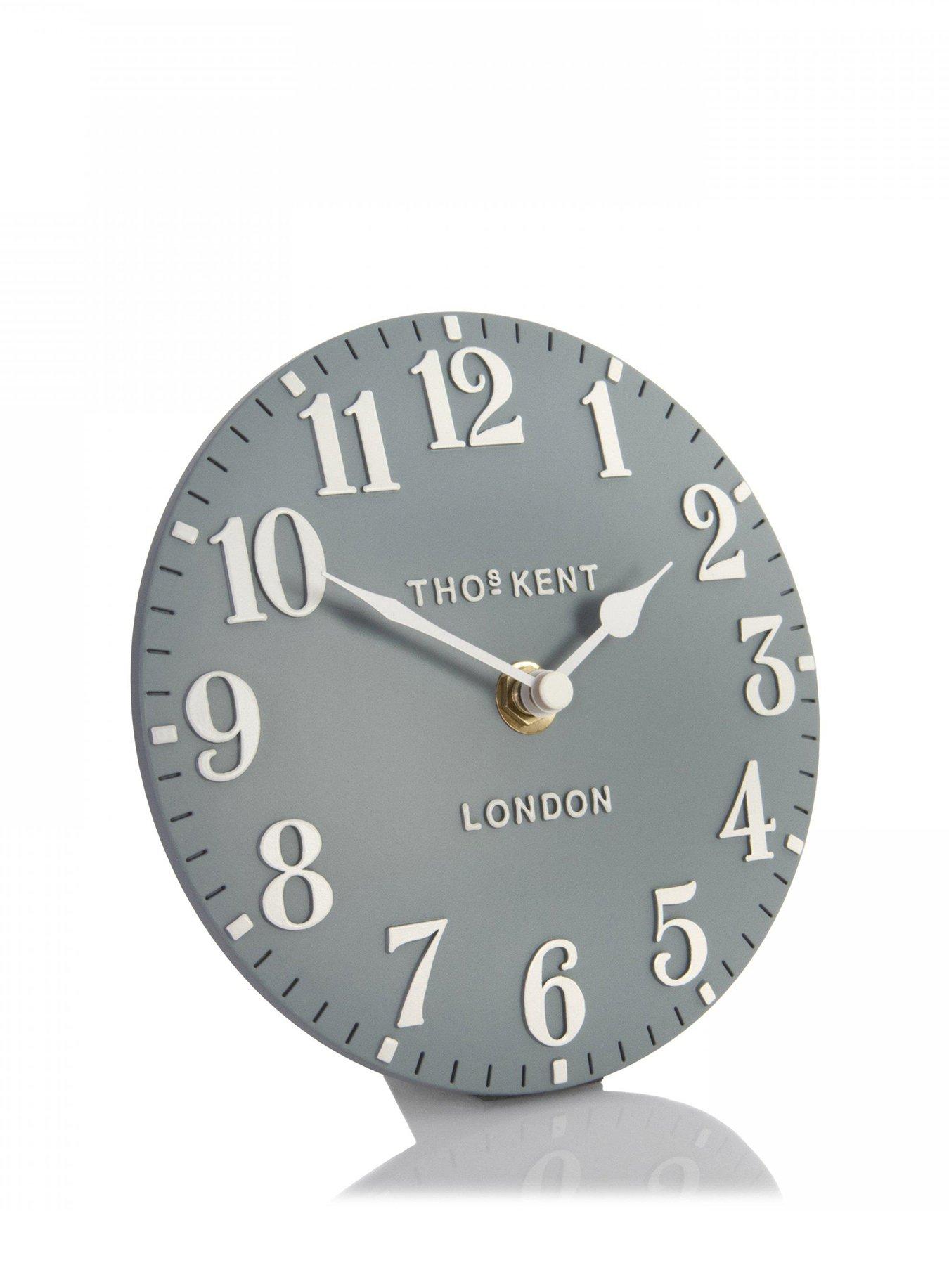 Image 2 of 3 of Gallery Arabic Mantel Clock Flax Blue 6in