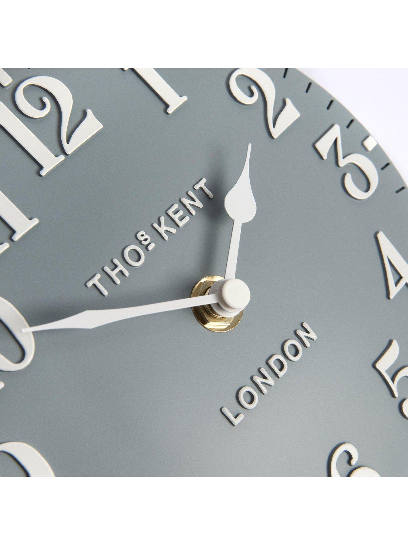 Image 3 of 3 of Gallery Arabic Mantel Clock Flax Blue 6in
