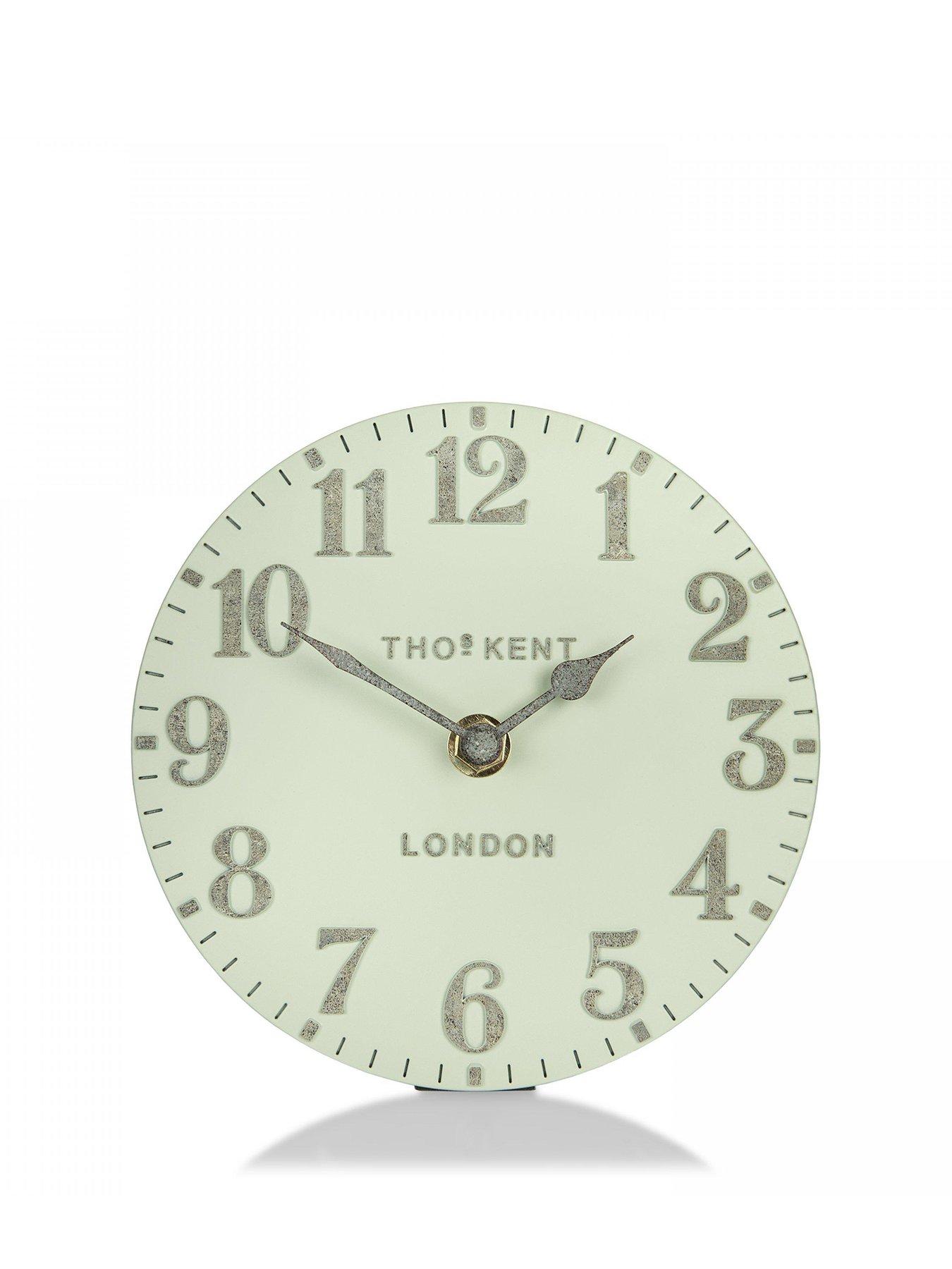 Image 2 of 3 of Gallery Arabic Mantel Clock Pearl Green 6in