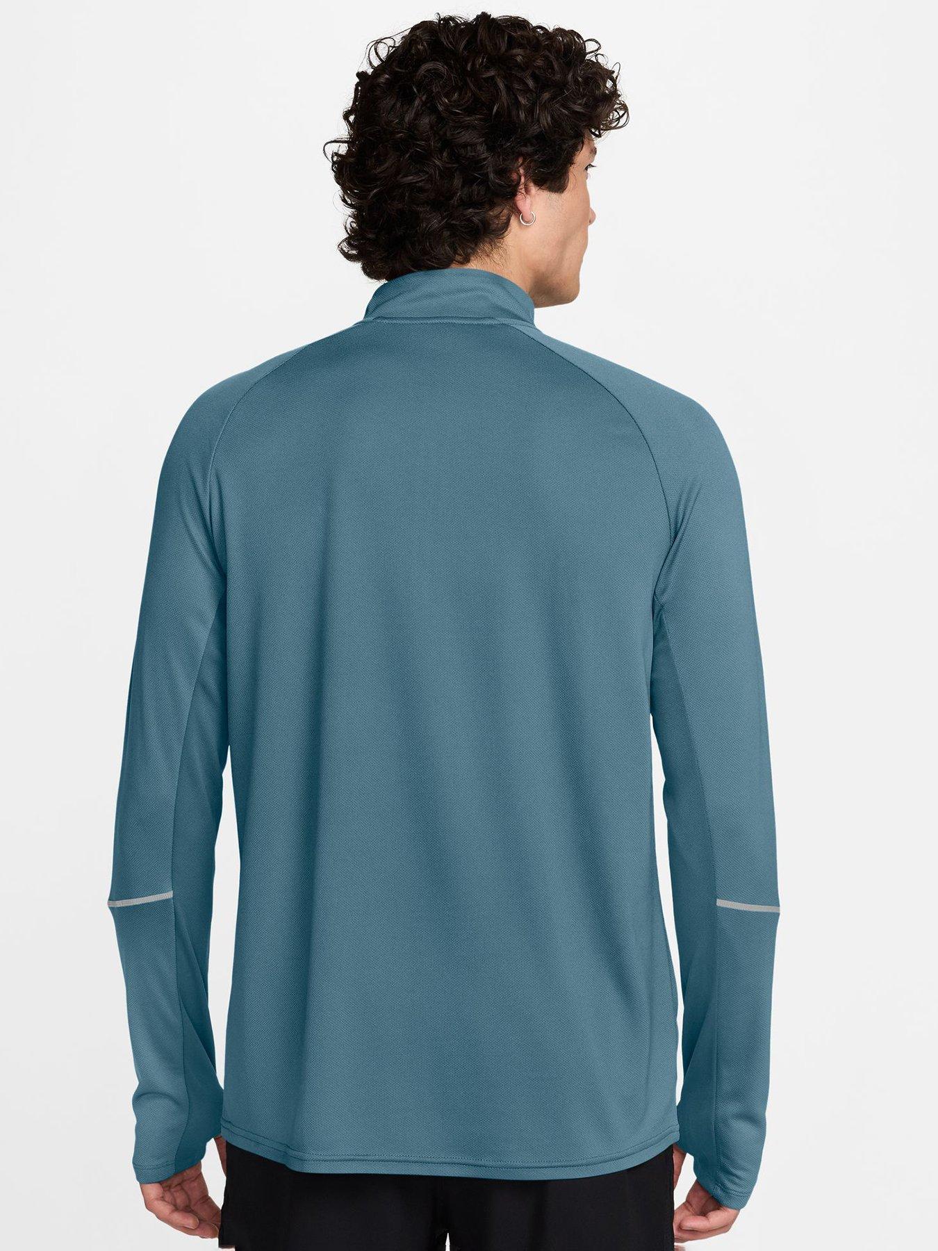 Image 2 of 3 of Nike Nike Mens Running Miler Dri-fit Uv Long Sleeve T-shirt - Black